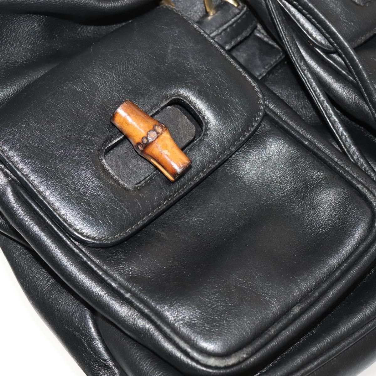 Gucci Gucci Vintage Bamboo Backpack Leather Size ONE SIZE - 24 Thumbnail