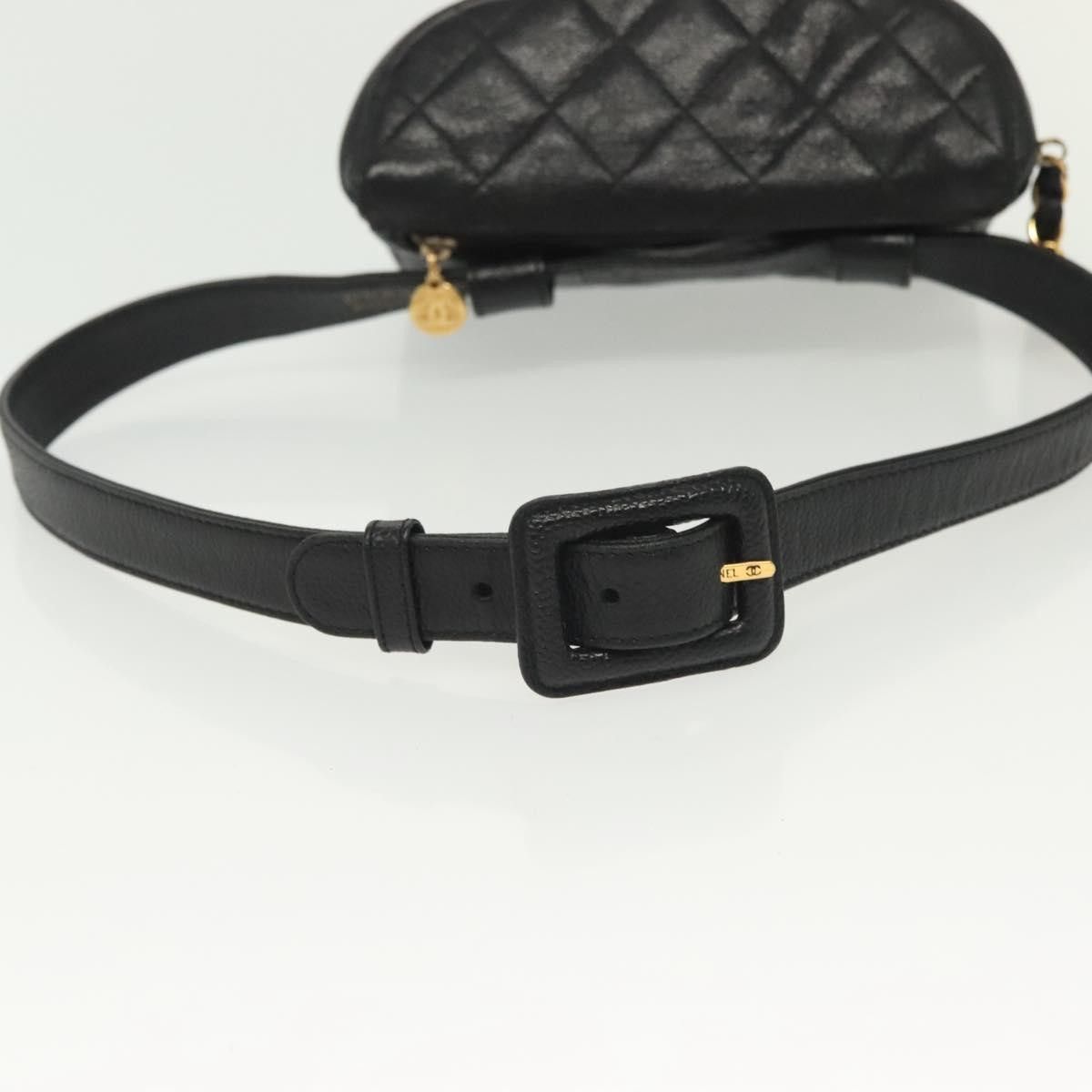 Chanel Chanel Vintage Zip Belt Bag Quilted Caviar Size ONE SIZE - 8 Thumbnail