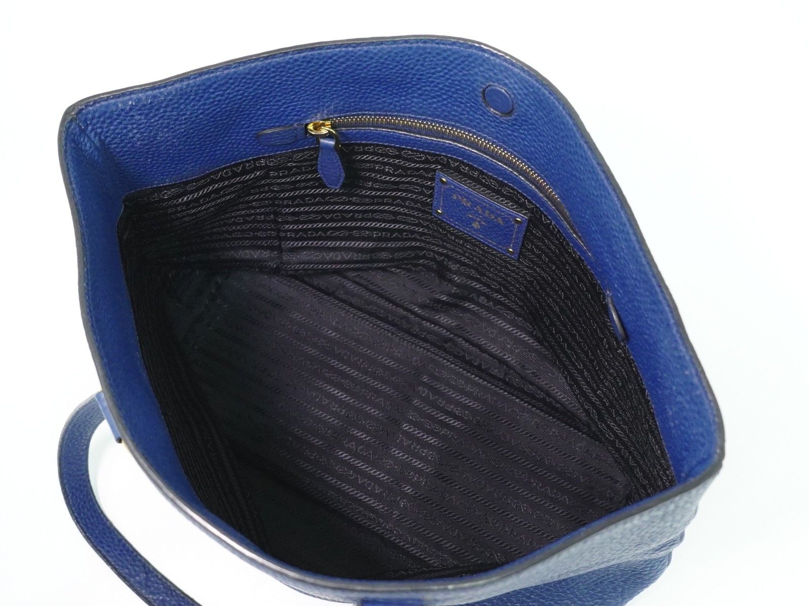 Prada Prada Embossed Logo Open Tote Leather Size ONE SIZE - 4 Thumbnail