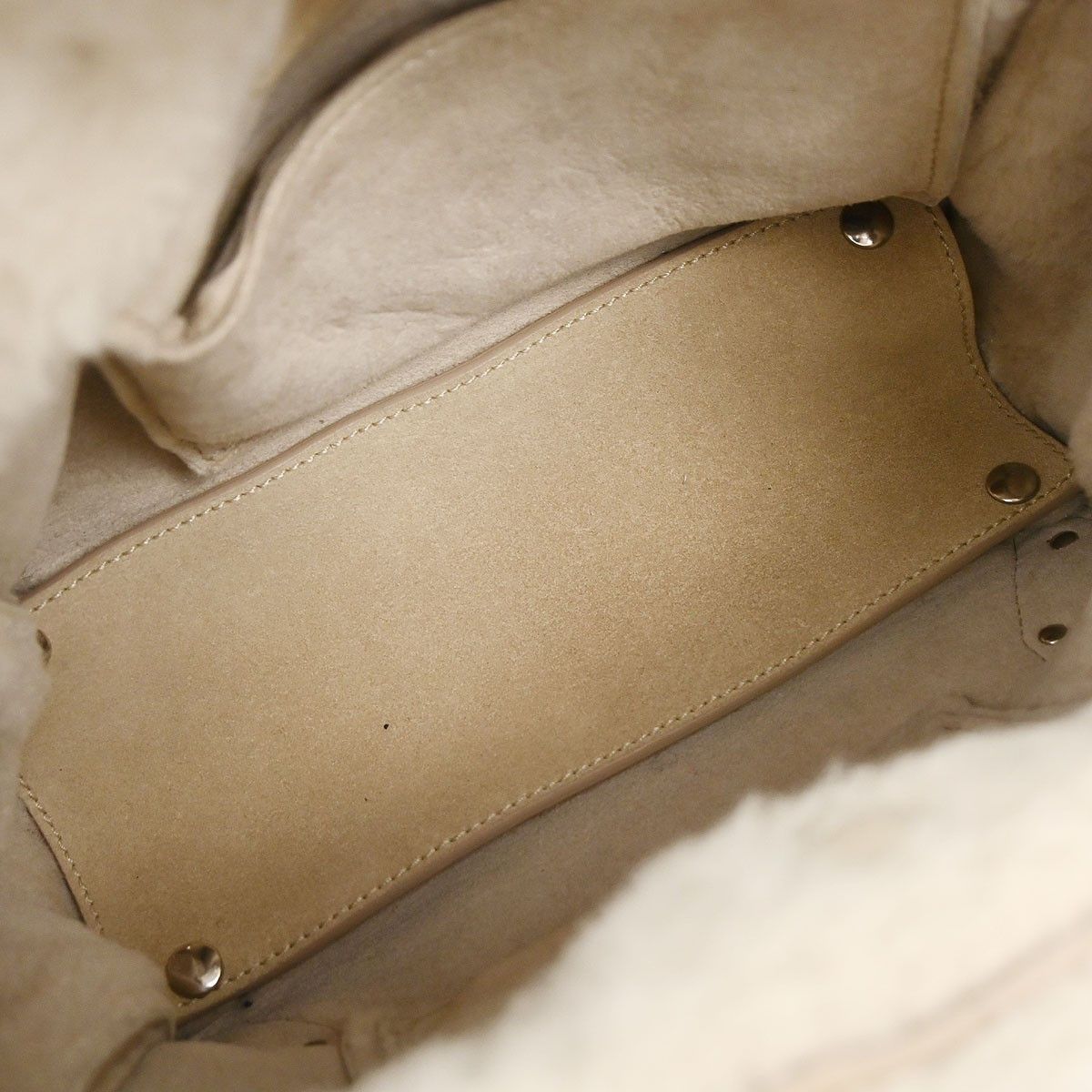 Balenciaga Balenciaga Papier B4 Zip Around Classic Studs Bag Shearling Size ONE SIZE - 3 Thumbnail