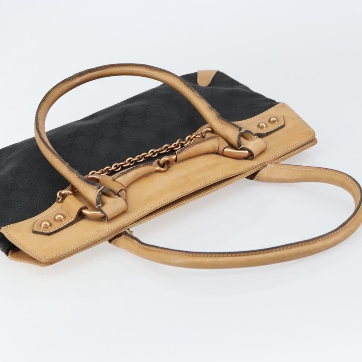 Gucci Gucci Horsebit Bracket Tote GG Canvas Size ONE SIZE - 16 Thumbnail
