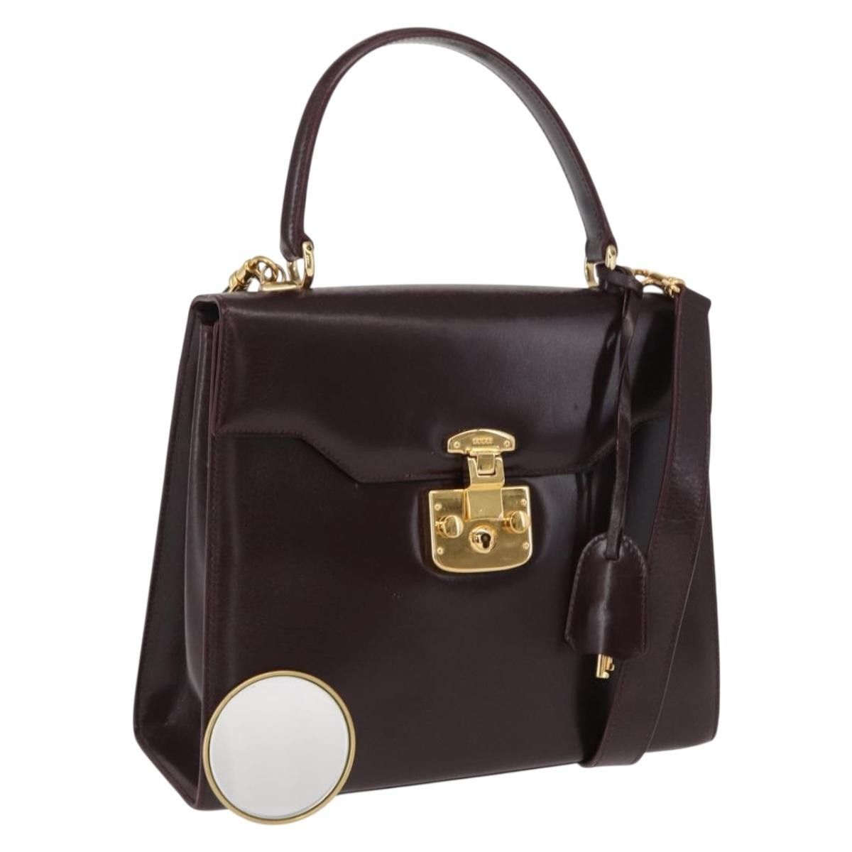 Gucci Gucci Vintage Lady Lock Top Handle Leather Size ONE SIZE - 16 Thumbnail