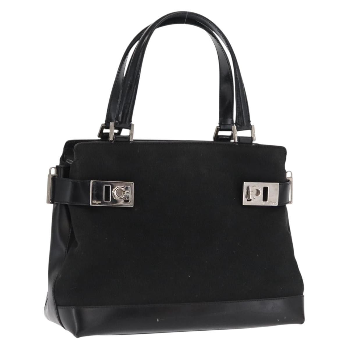 Salvatore Ferragamo Salvatore Ferragamo Double Gancini Side Buckle Tote Canvas Size ONE SIZE - 18 Thumbnail
