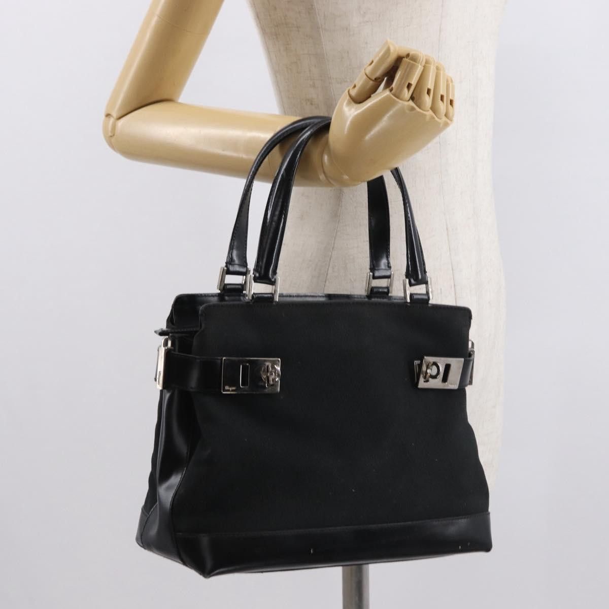 Salvatore Ferragamo Salvatore Ferragamo Double Gancini Side Buckle Tote Canvas Size ONE SIZE - 13 Thumbnail