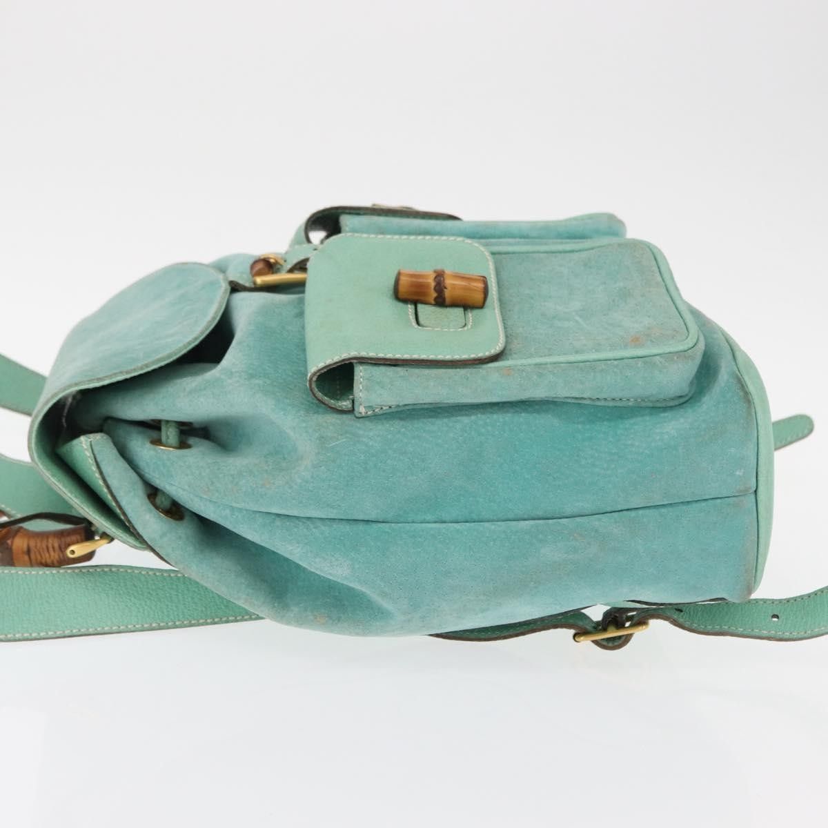 Gucci Gucci Vintage Bamboo Backpack Suede Size ONE SIZE - 4 Thumbnail