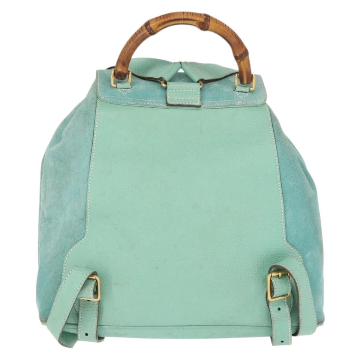 Gucci Gucci Vintage Bamboo Backpack Suede Size ONE SIZE - 2 Thumbnail