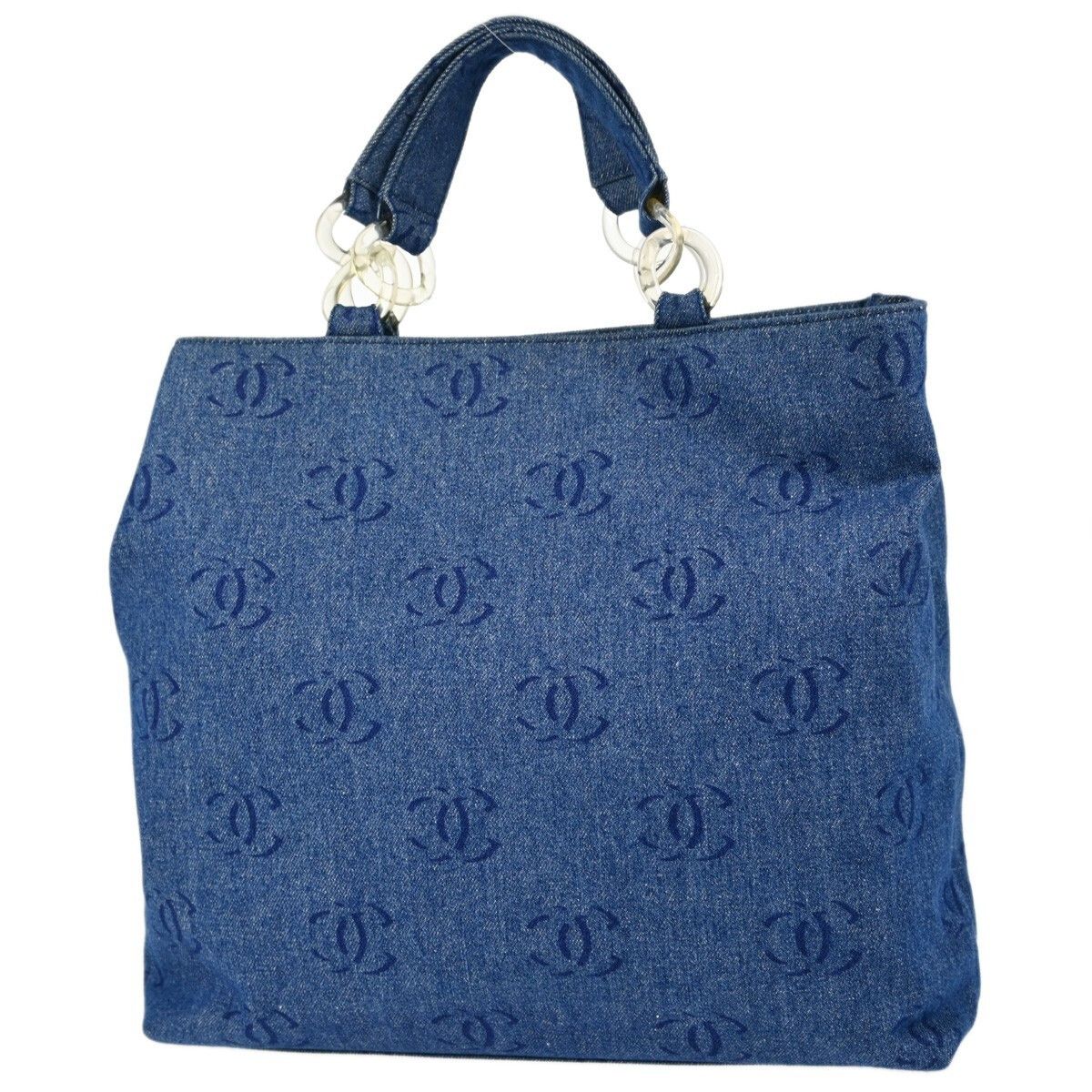 Chanel Chanel Vintage CC Tote Denim Size ONE SIZE - 2 Thumbnail