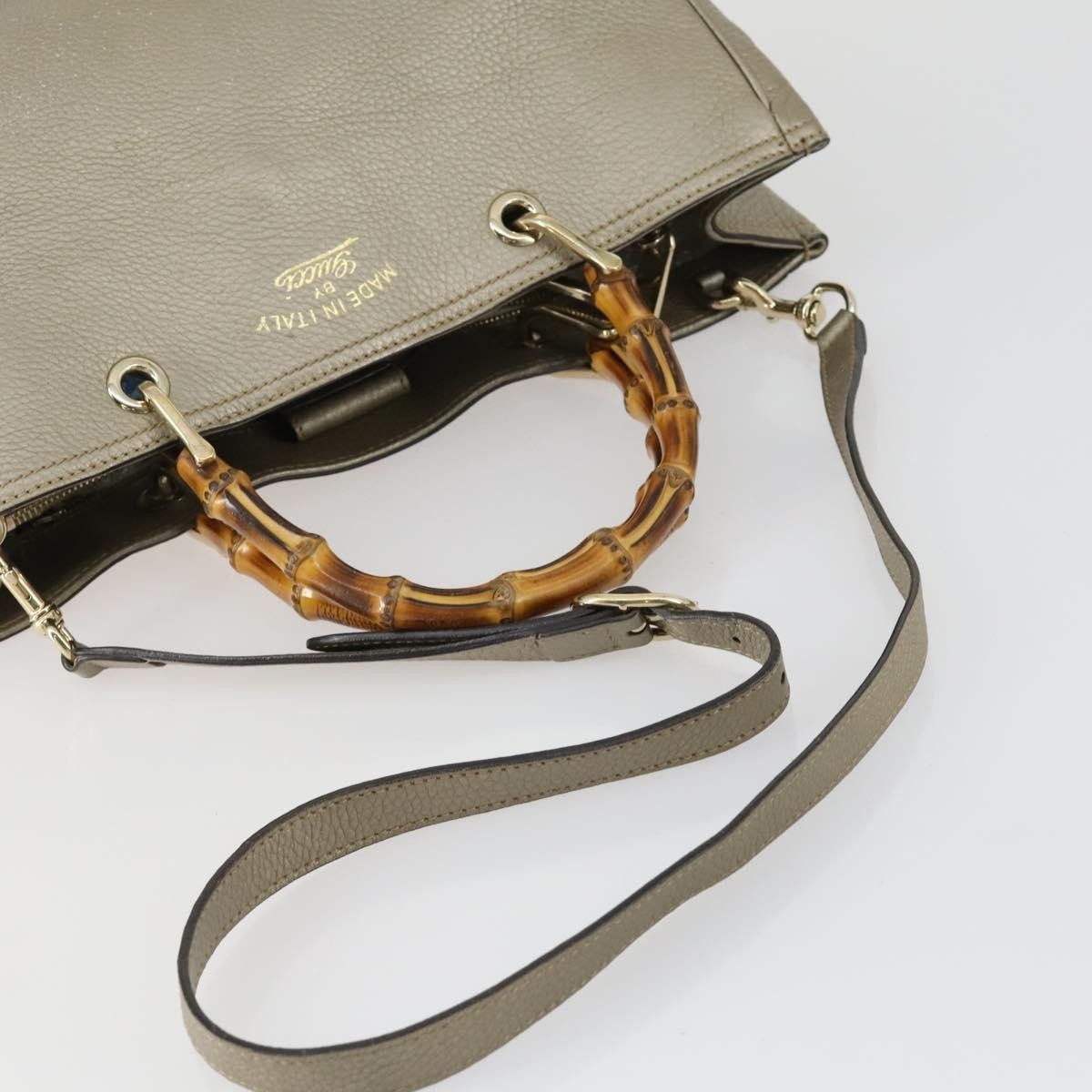 Gucci Gucci Bamboo Shopper Tote Leather Size ONE SIZE - 13 Thumbnail