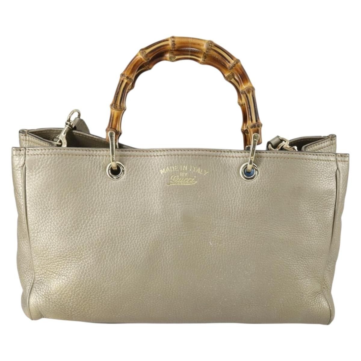 Gucci Gucci Bamboo Shopper Tote Leather Size ONE SIZE - 23 Thumbnail