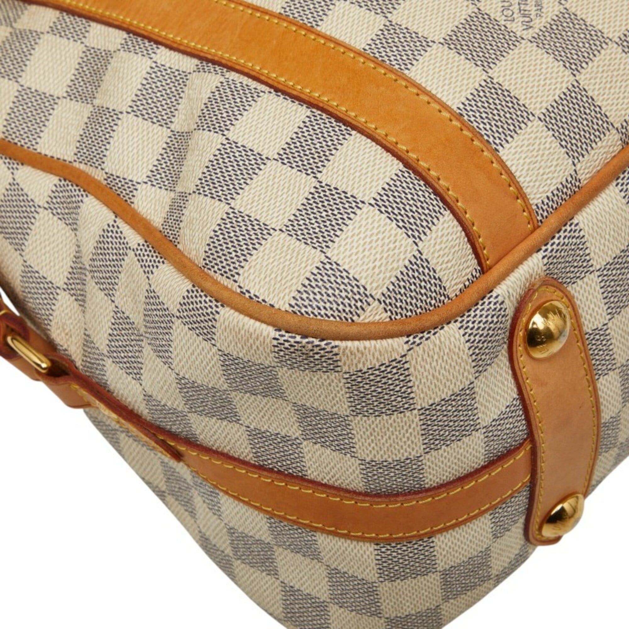 Louis Vuitton Louis Vuitton Damier Azur Streza PM Tote Bag Shoulder N42220 White Leather Women's LOUIS VUITTON Size ONE SIZE - 4 Thumbnail