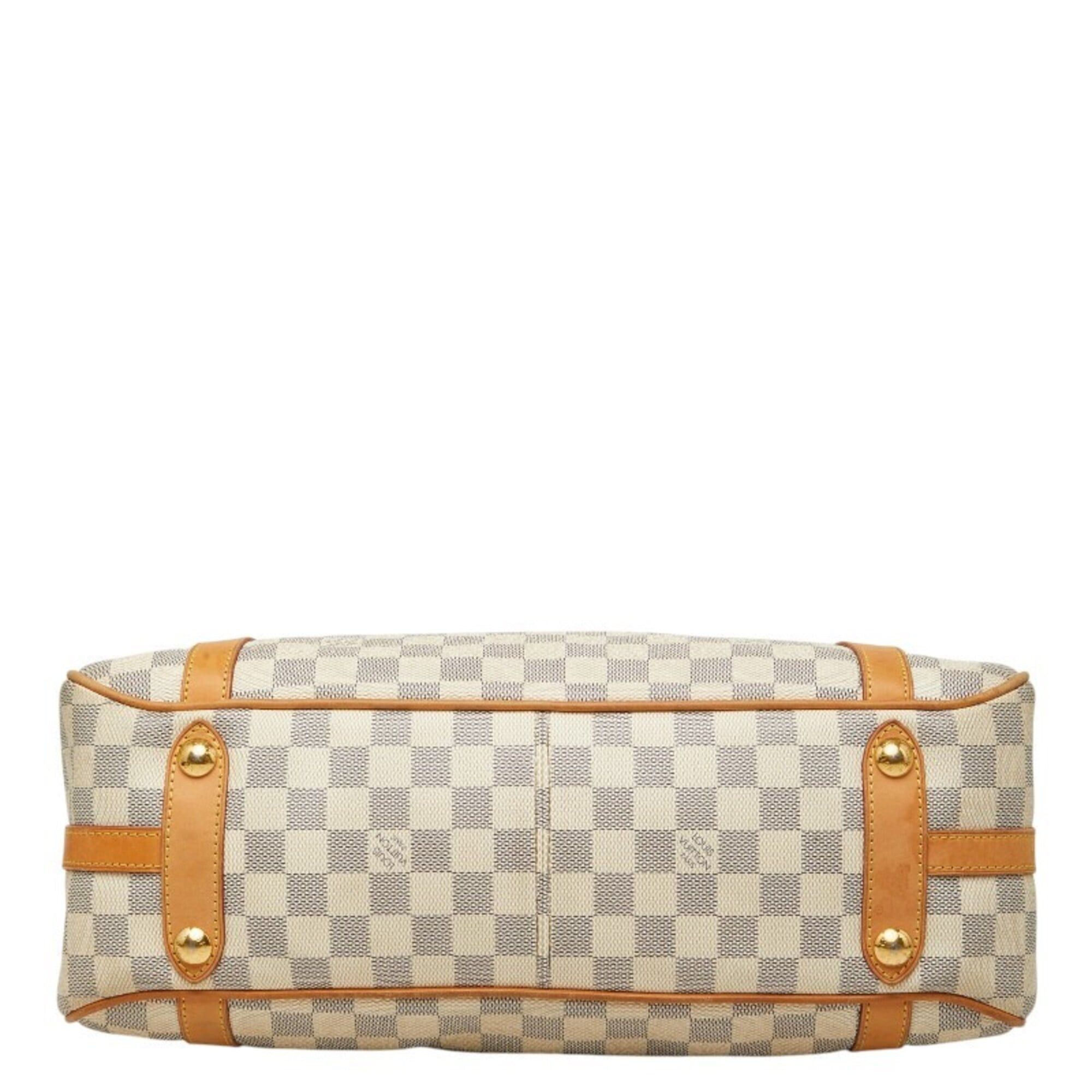 Louis Vuitton Louis Vuitton Damier Azur Streza PM Tote Bag Shoulder N42220 White Leather Women's LOUIS VUITTON Size ONE SIZE - 3 Thumbnail