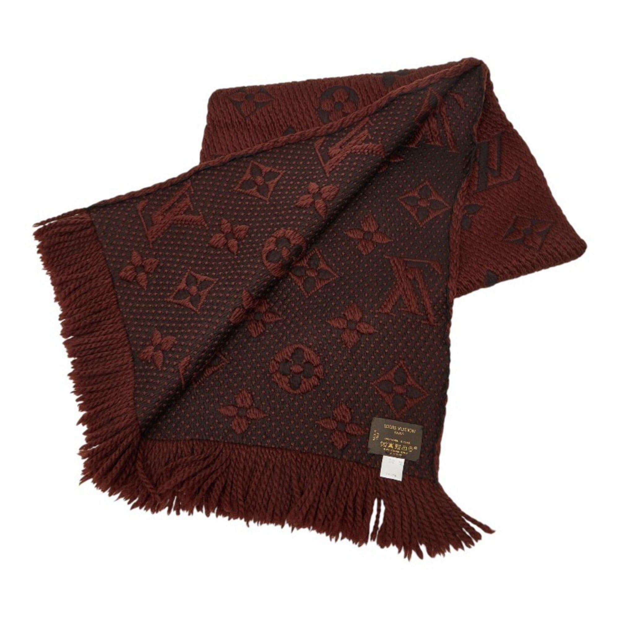 Louis Vuitton Louis Vuitton Monogram Echarpe Logomania Scarf, Brown/Black, Wool/Silk, Women's. Size ONE SIZE - 2 Thumbnail