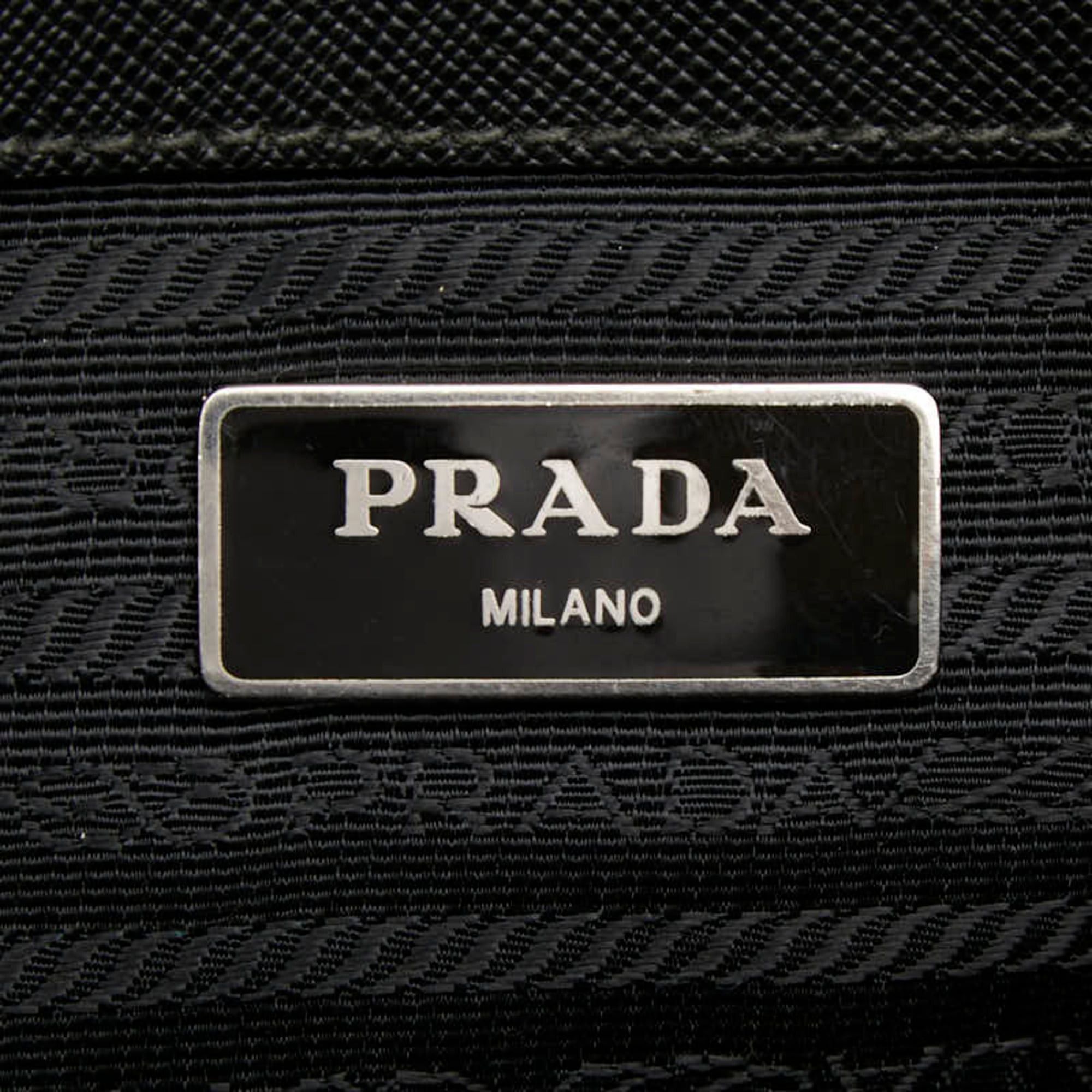 Prada Prada Triangle Logo Plate Shoulder Bag Messenger Black Saffiano Leather Women's PRADA Size ONE SIZE - 13 Thumbnail