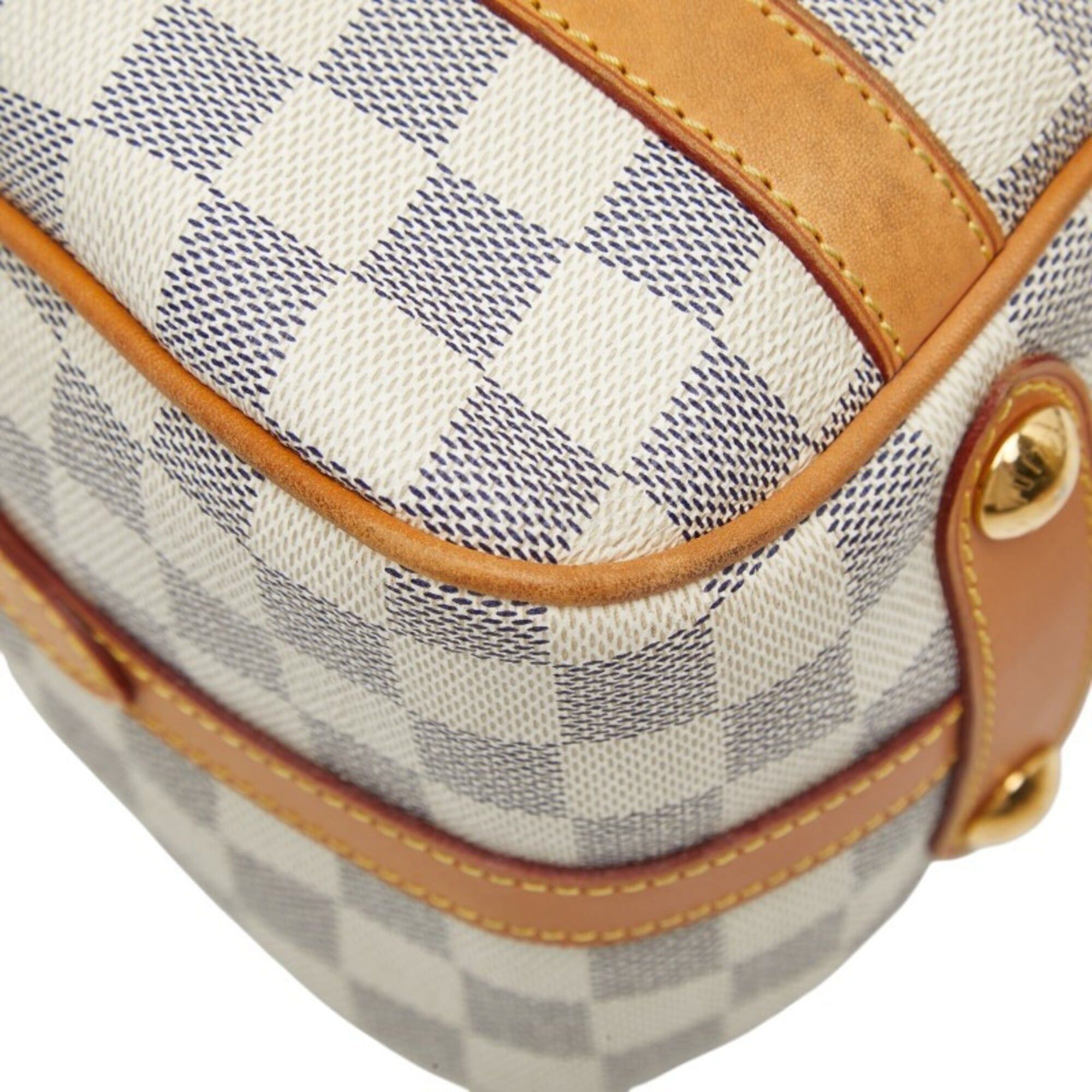 Louis Vuitton Louis Vuitton Damier Azur Streza PM Handbag Tote Bag N42220 White Ivory Leather Women's LOUIS VUITTON Size ONE SIZE - 7 Thumbnail
