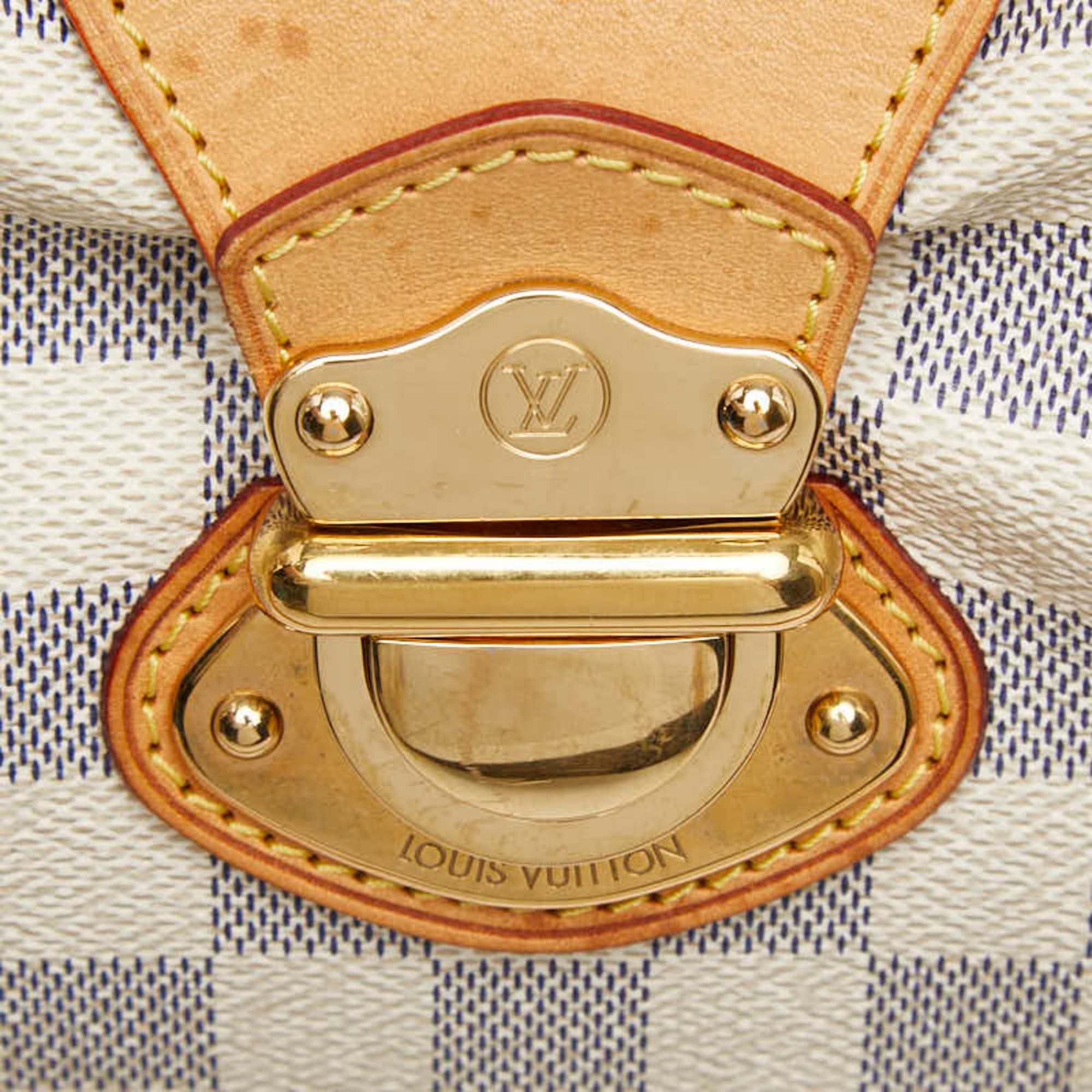 Louis Vuitton Louis Vuitton Damier Azur Streza PM Handbag Tote Bag N42220 White Ivory Leather Women's LOUIS VUITTON Size ONE SIZE - 10 Thumbnail