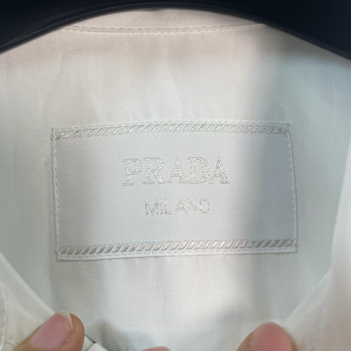 Prada Prada Zip Front Triangle Logo Shirt Size S Size US S / EU 44-46 / 1 - 4 Thumbnail