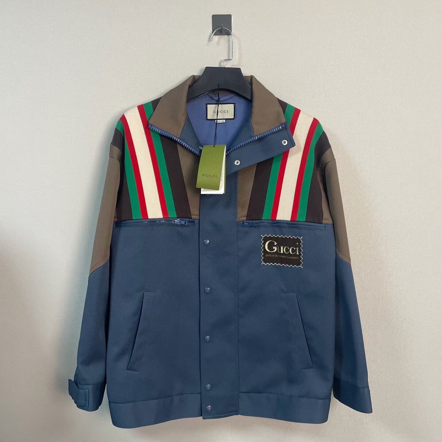 Gucci Gucci Striped Logo Patch Jacket Size S Size US S / EU 44-46 / 1 - 2 Thumbnail