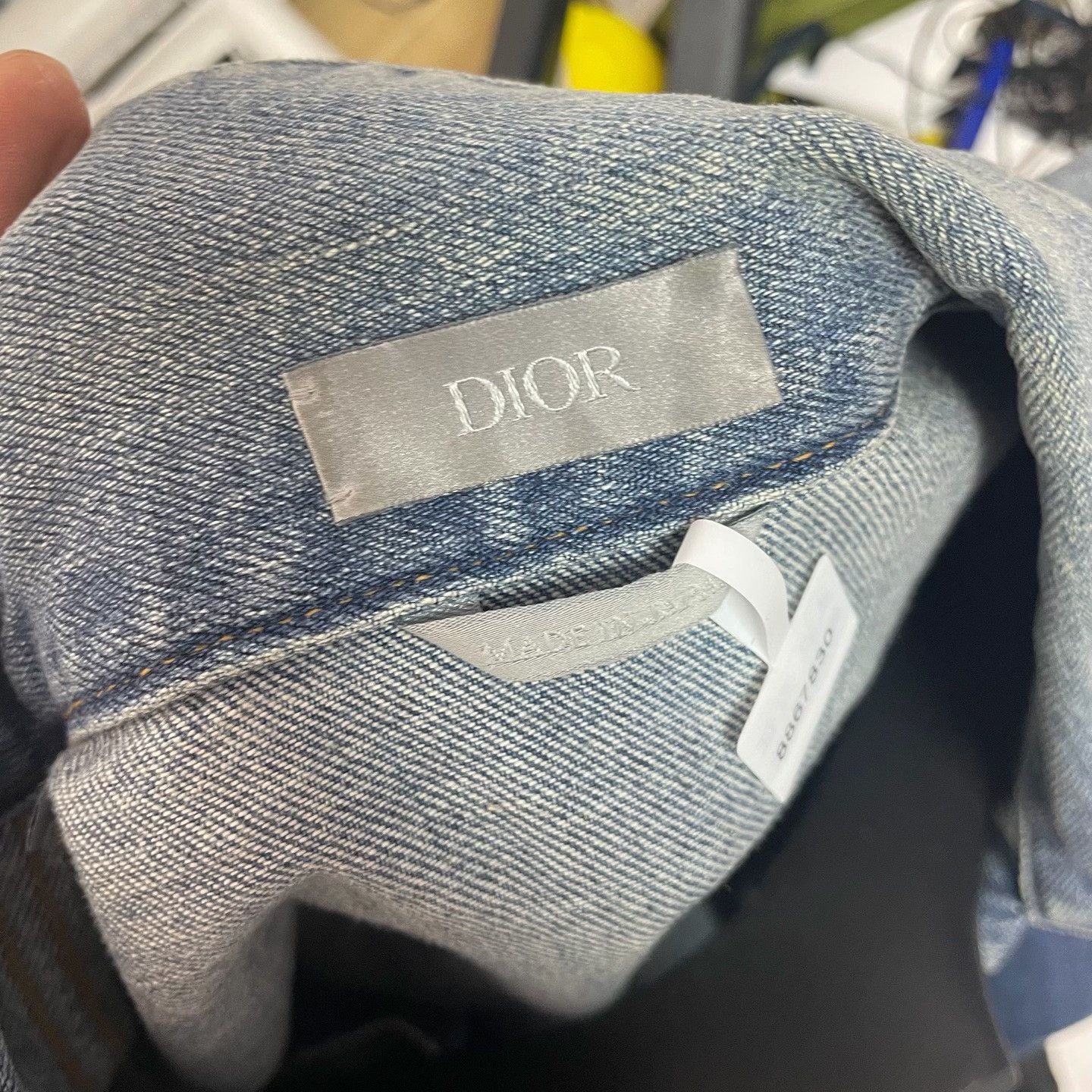 Dior Dior x Kenny Scharf Logo Denim Jacket Size 50 Size US M / EU 48-50 / 2 - 4 Thumbnail