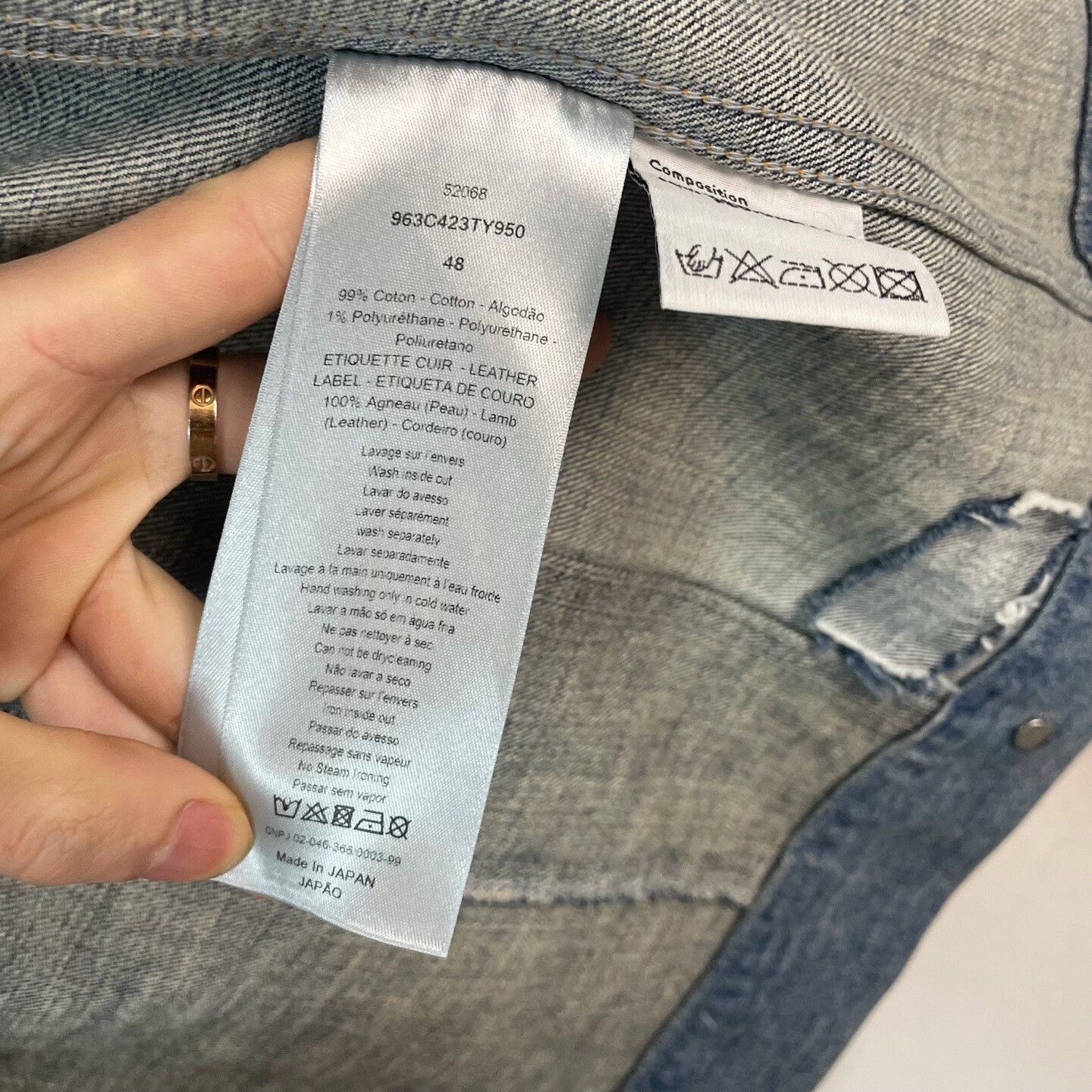 Dior Dior Distressed Denim Jacket Size 48 Size US M / EU 48-50 / 2 - 4 Thumbnail