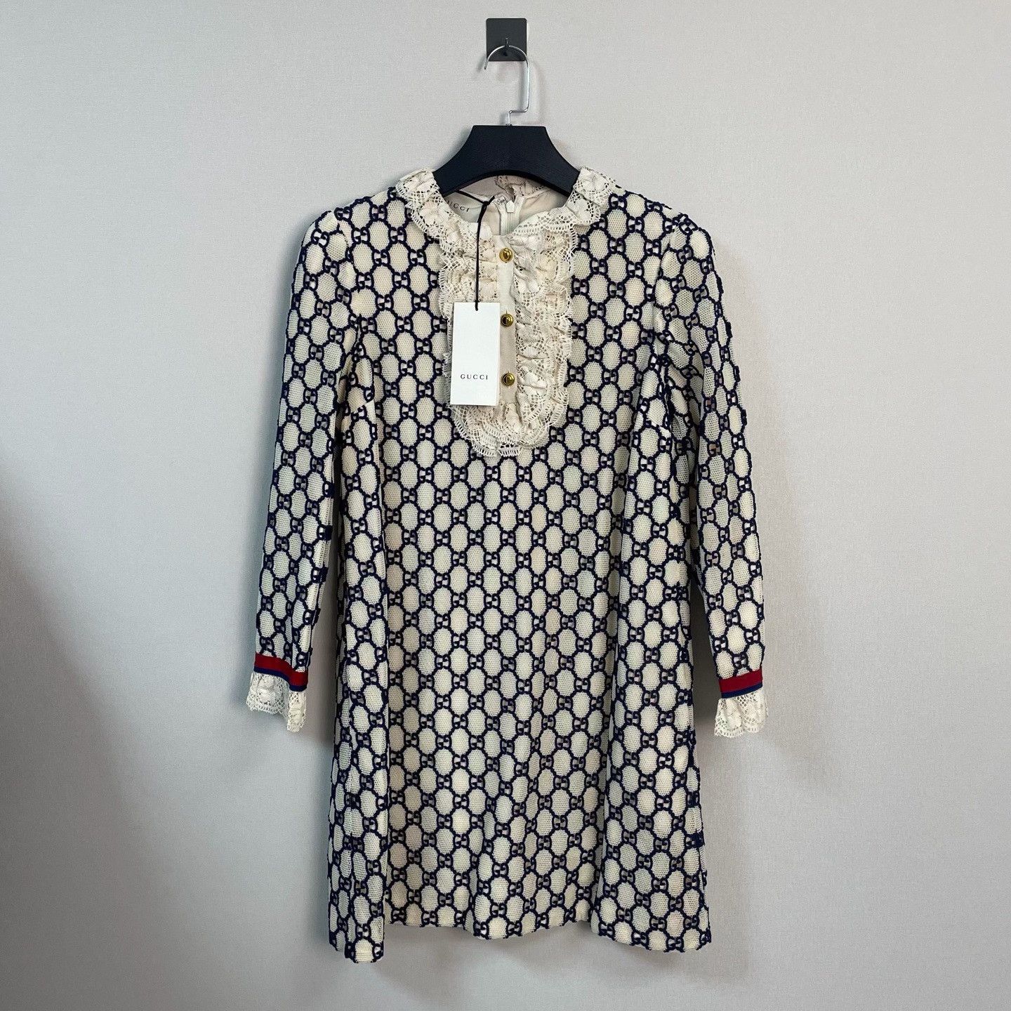 Gucci Gucci GG Monogram Lace Mini Dress Size 42 Size M / US 6-8 / IT 42-44 - 2 Thumbnail