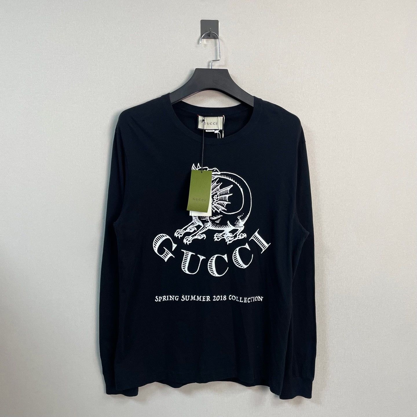 Gucci Gucci Dragon Print Long Sleeve Tee Size XL Size US XL / EU 56 / 4 - 2 Thumbnail