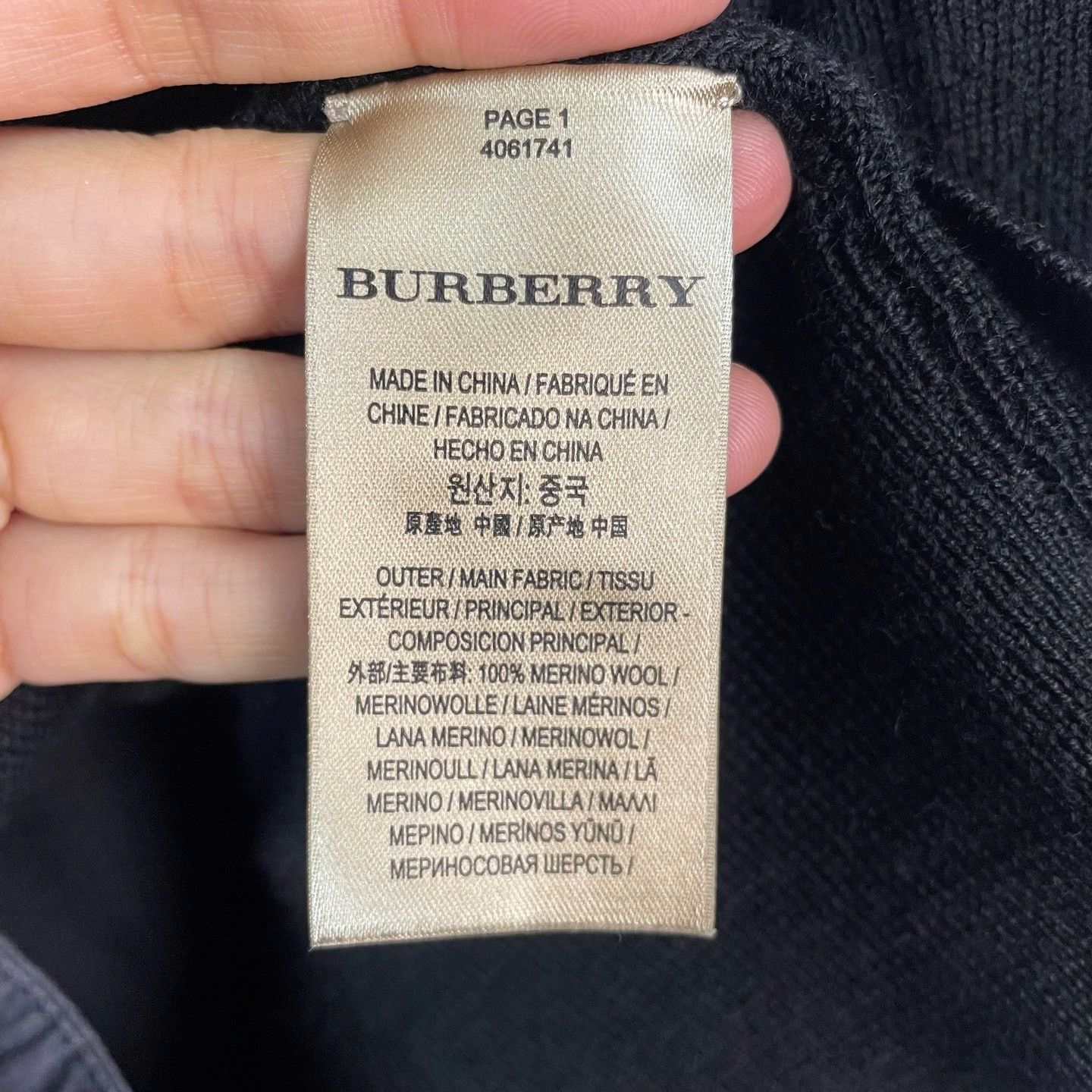 Burberry Burberry Merino Wool Crewneck Sweater Size M Size US M / EU 48-50 / 2 - 5 Thumbnail