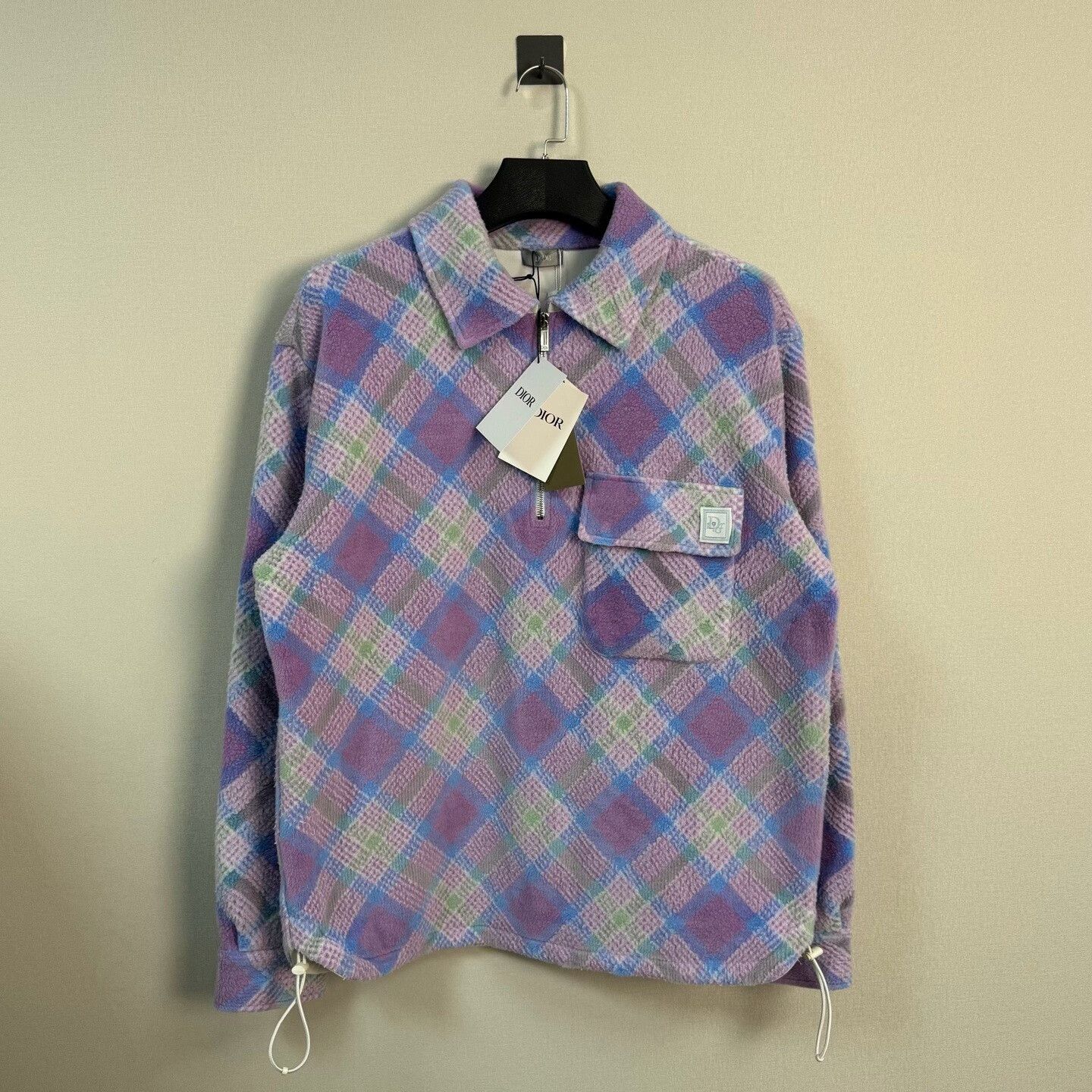 Dior Dior x ERL Plaid Fleece Half-Zip Jacket Size L Size US L / EU 52-54 / 3 - 2 Thumbnail