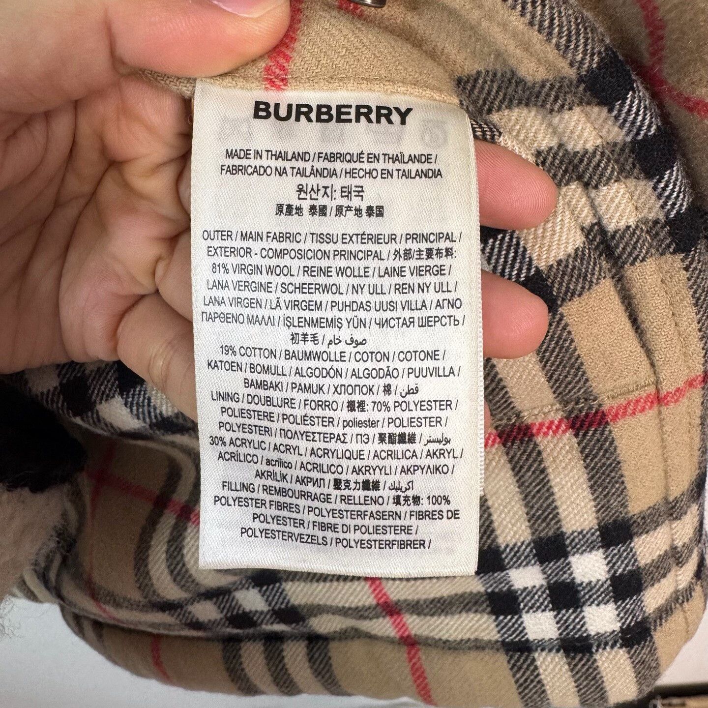 Burberry Burberry Classic Check Wool-Blend Jacket Size S Size US S / EU 44-46 / 1 - 5 Thumbnail