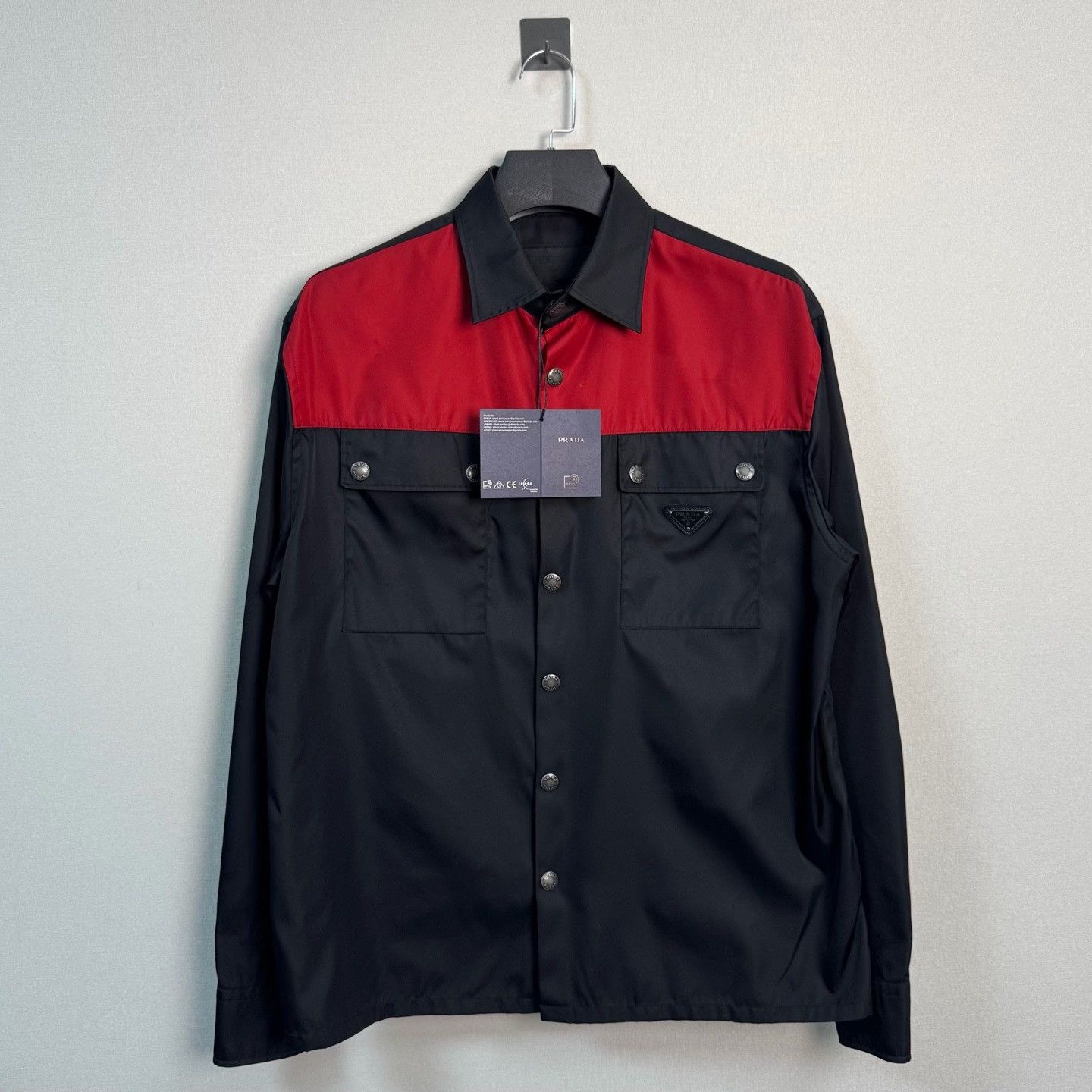 Prada Prada Colorblock Logo Plate Shirt Jacket XL Size US XL / EU 56 / 4 - 2 Thumbnail