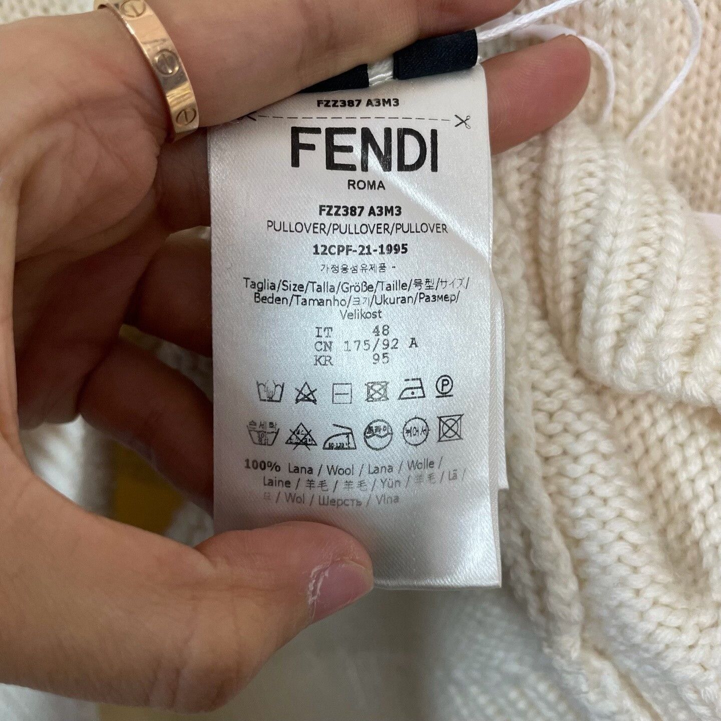 Fendi Fendi Logo Wool Sweater Size M Size US M / EU 48-50 / 2 - 5 Thumbnail