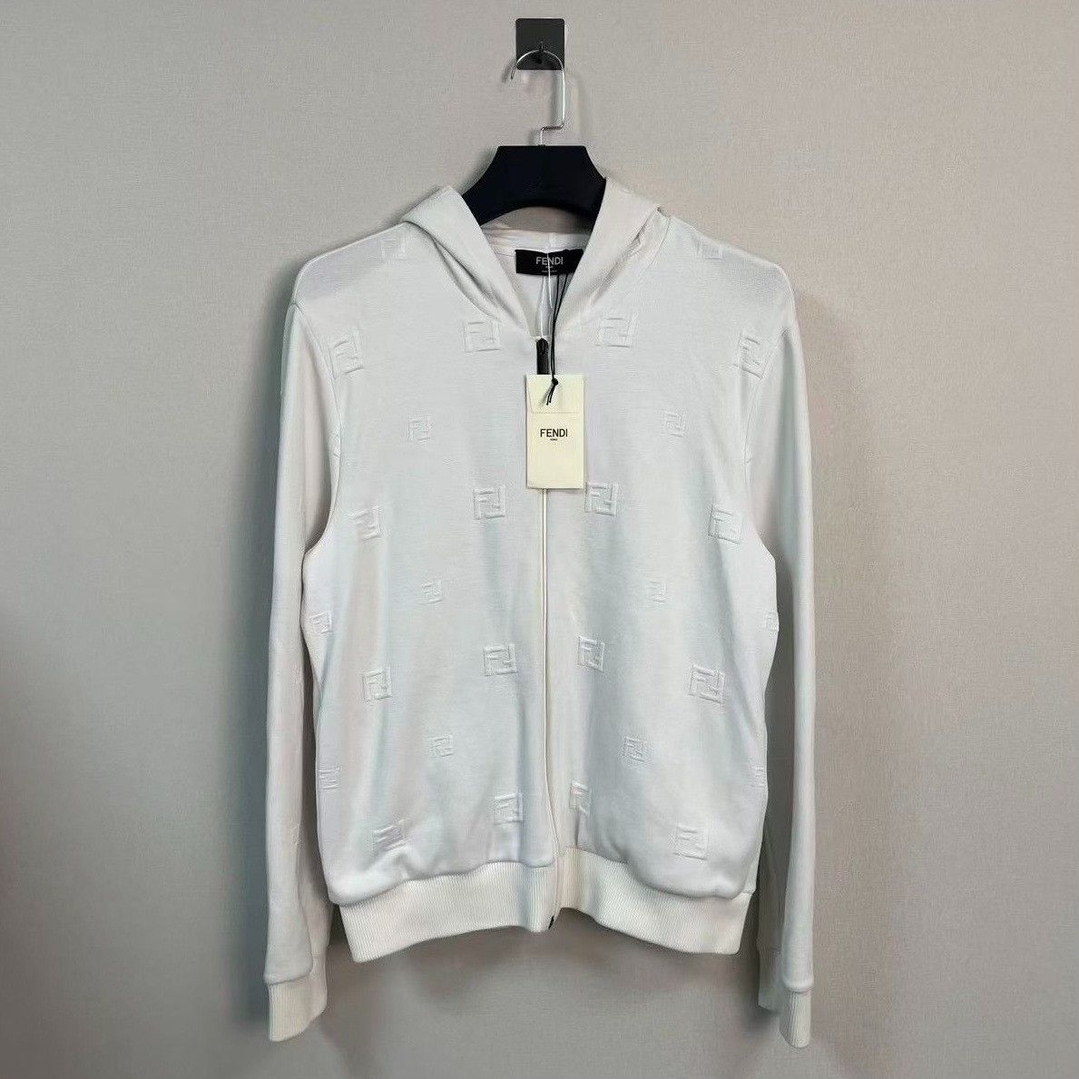 Fendi Fendi Embossed FF Logo Zip Hoodie Size M Size US M / EU 48-50 / 2 - 2 Thumbnail