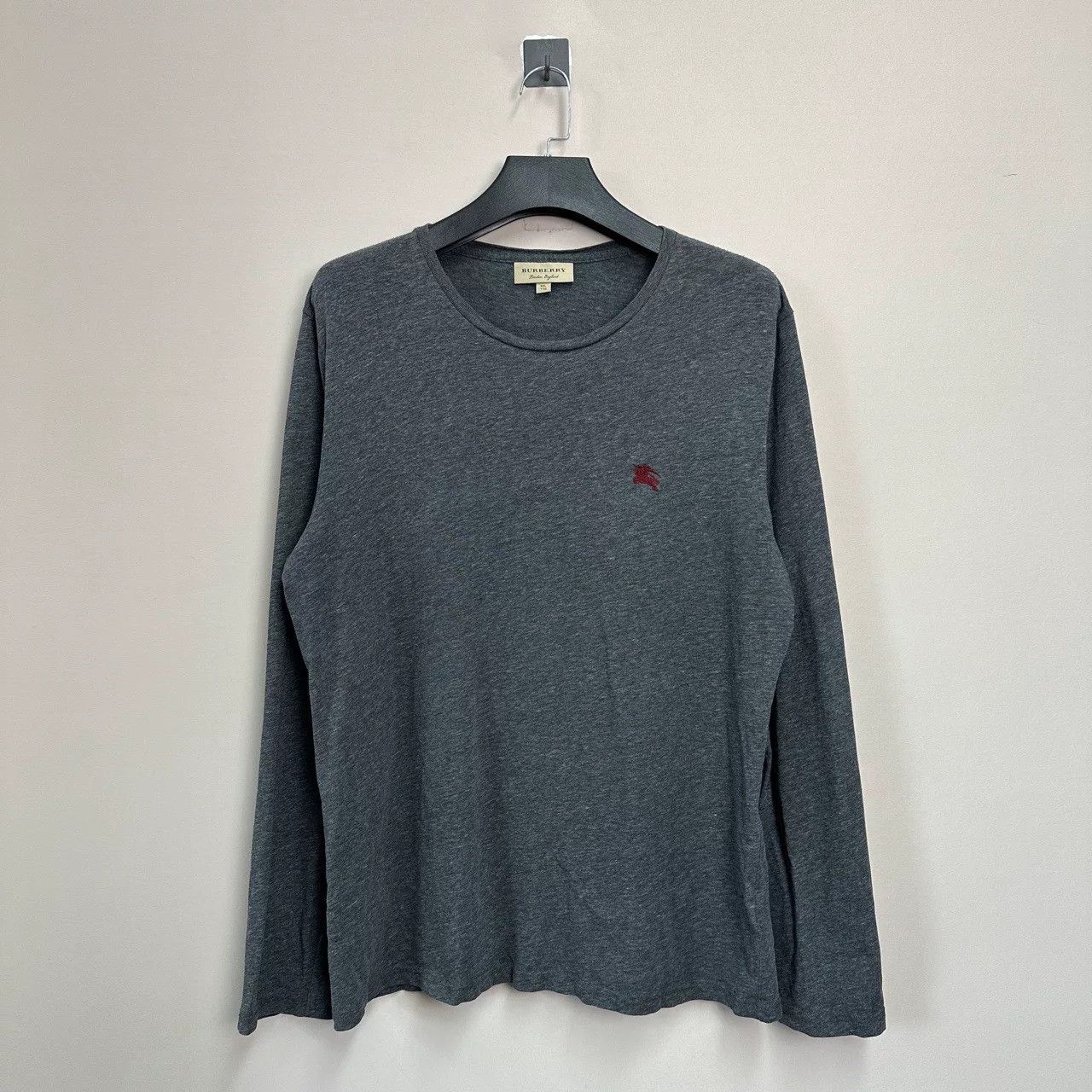 Burberry Burberry Gray Logo Long Sleeve T-Shirt Size XXL Size US XXL / EU 58 / 5 - 2 Thumbnail