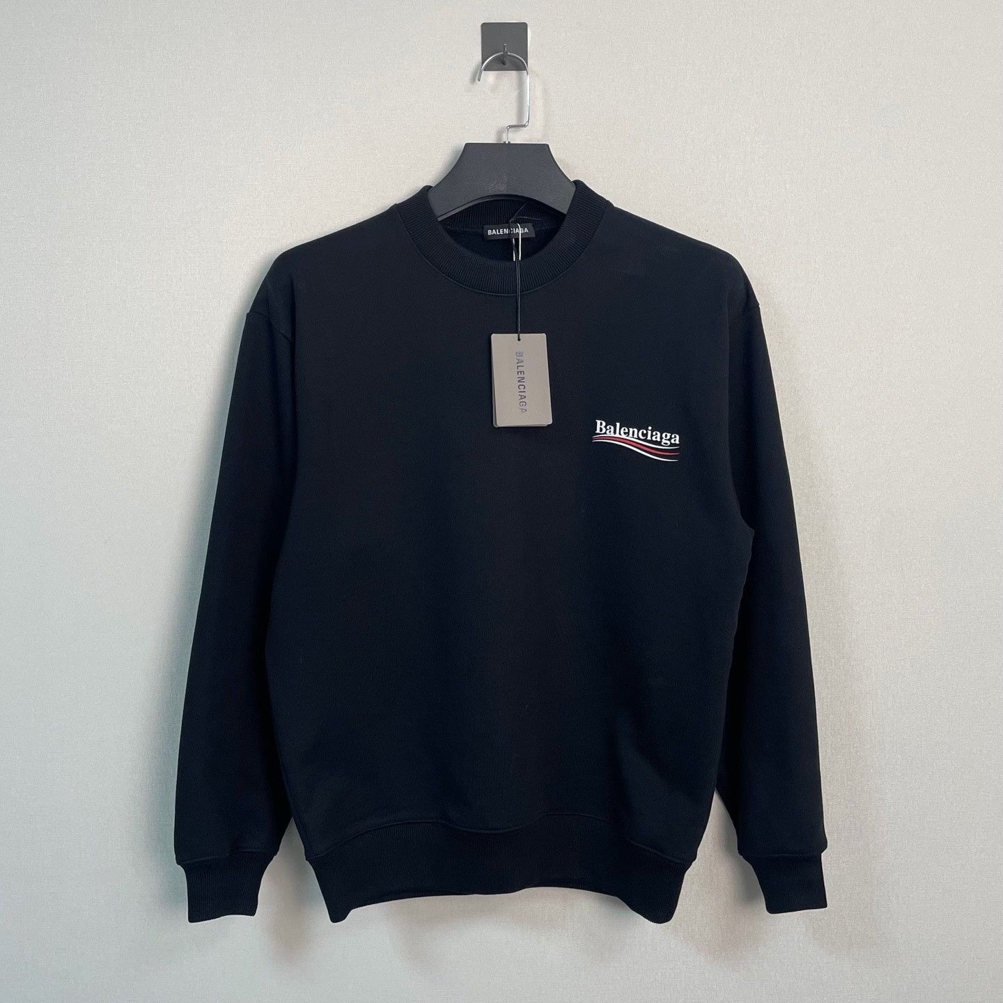 Balenciaga Balenciaga Wave Logo Sweatshirt Black Size S Size US S / EU 44-46 / 1 - 2 Thumbnail