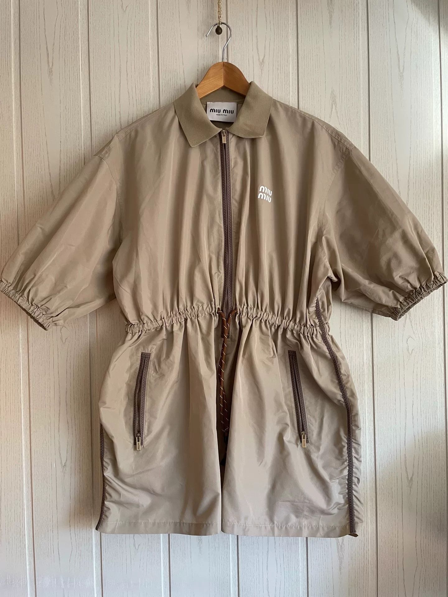 Miu Miu Miu Miu Logo Lettering Short Sleeve Dress Size 40 Size S / US 4 / IT 40 - 2 Thumbnail