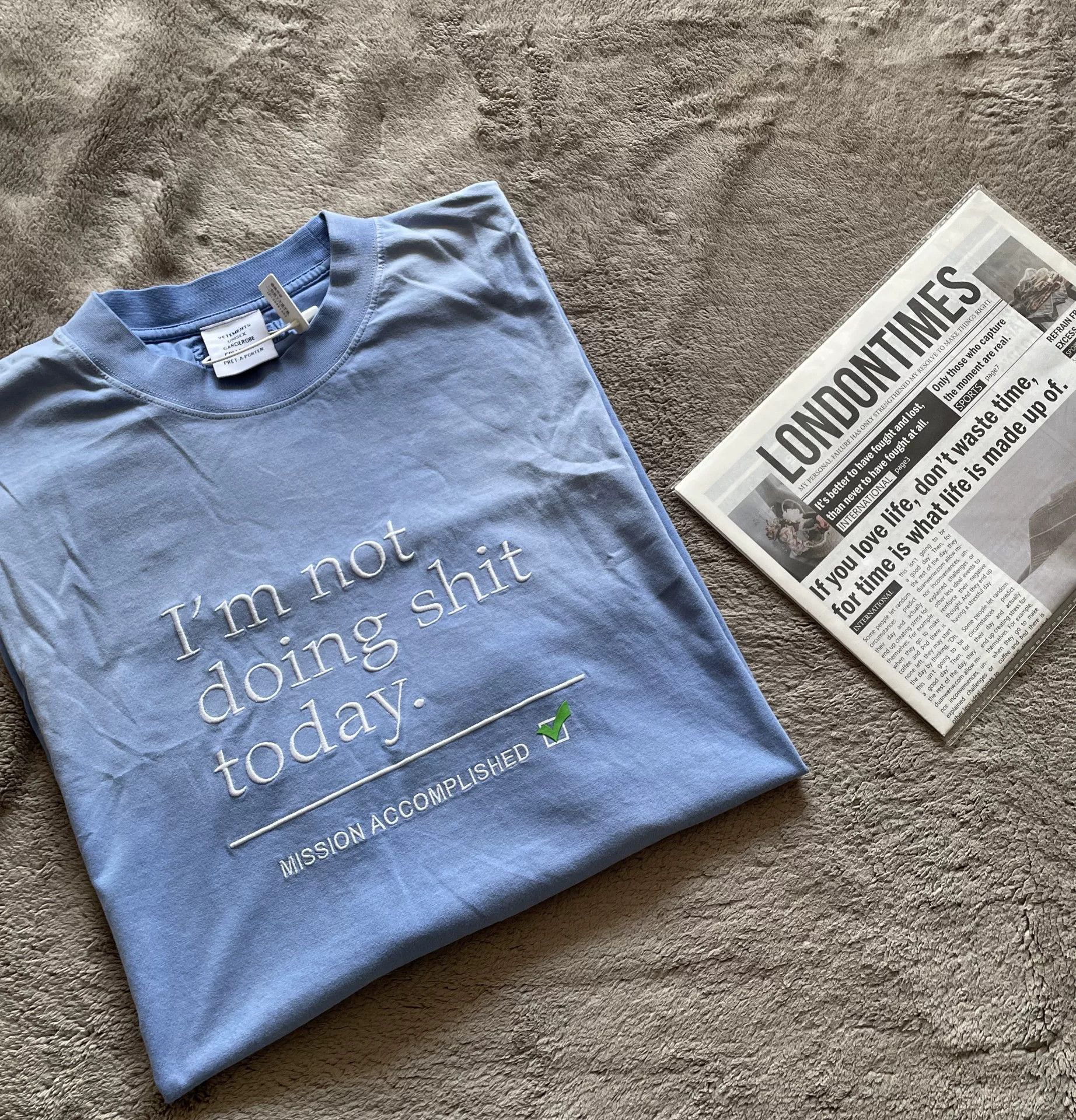 Vetements Vetements I'm Not Doing Shit Today T-Shirt Size S Size US S / EU 44-46 / 1 - 5 Thumbnail