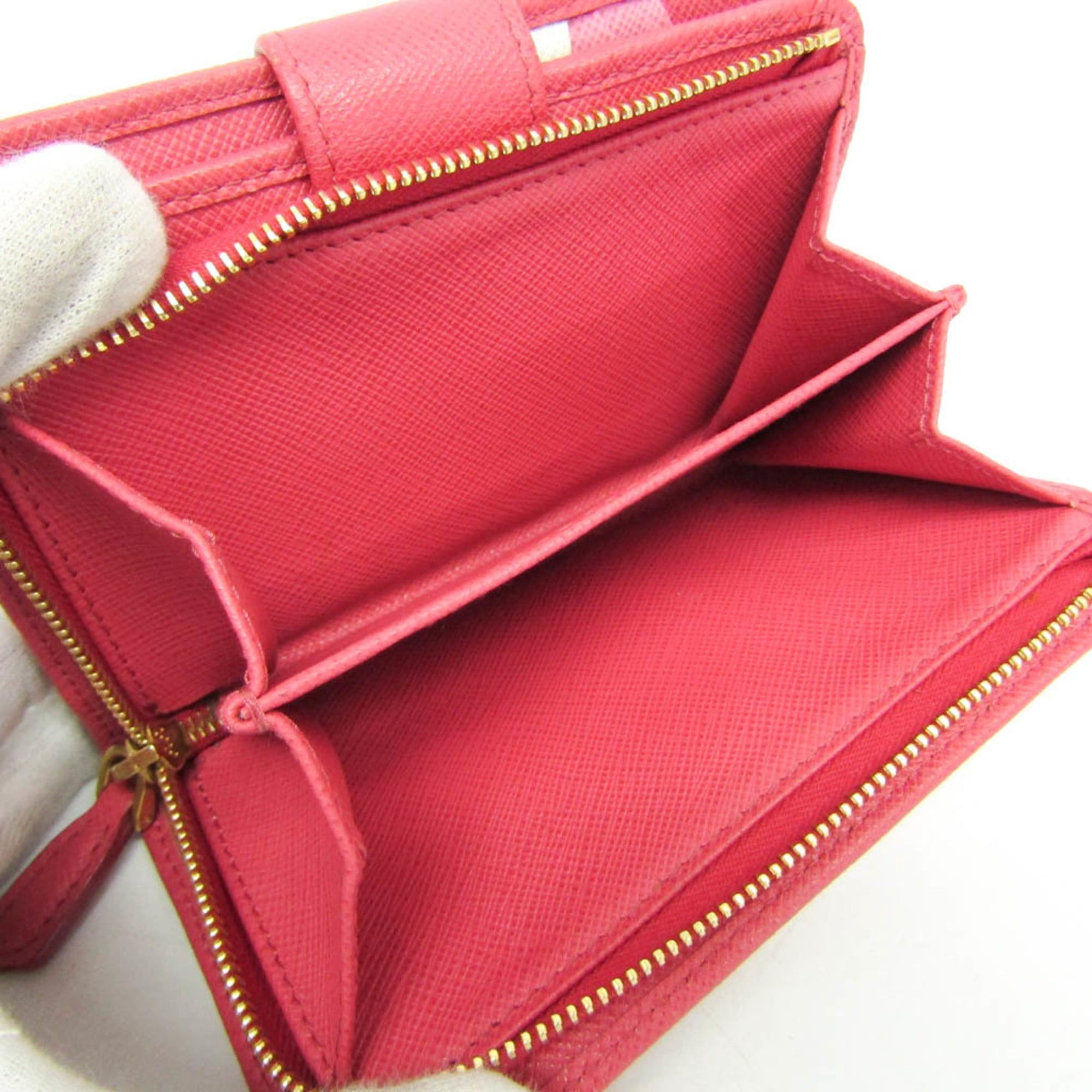 Prada Prada Tab Bifold Wallet Saffiano Leather Size ONE SIZE - 4 Thumbnail