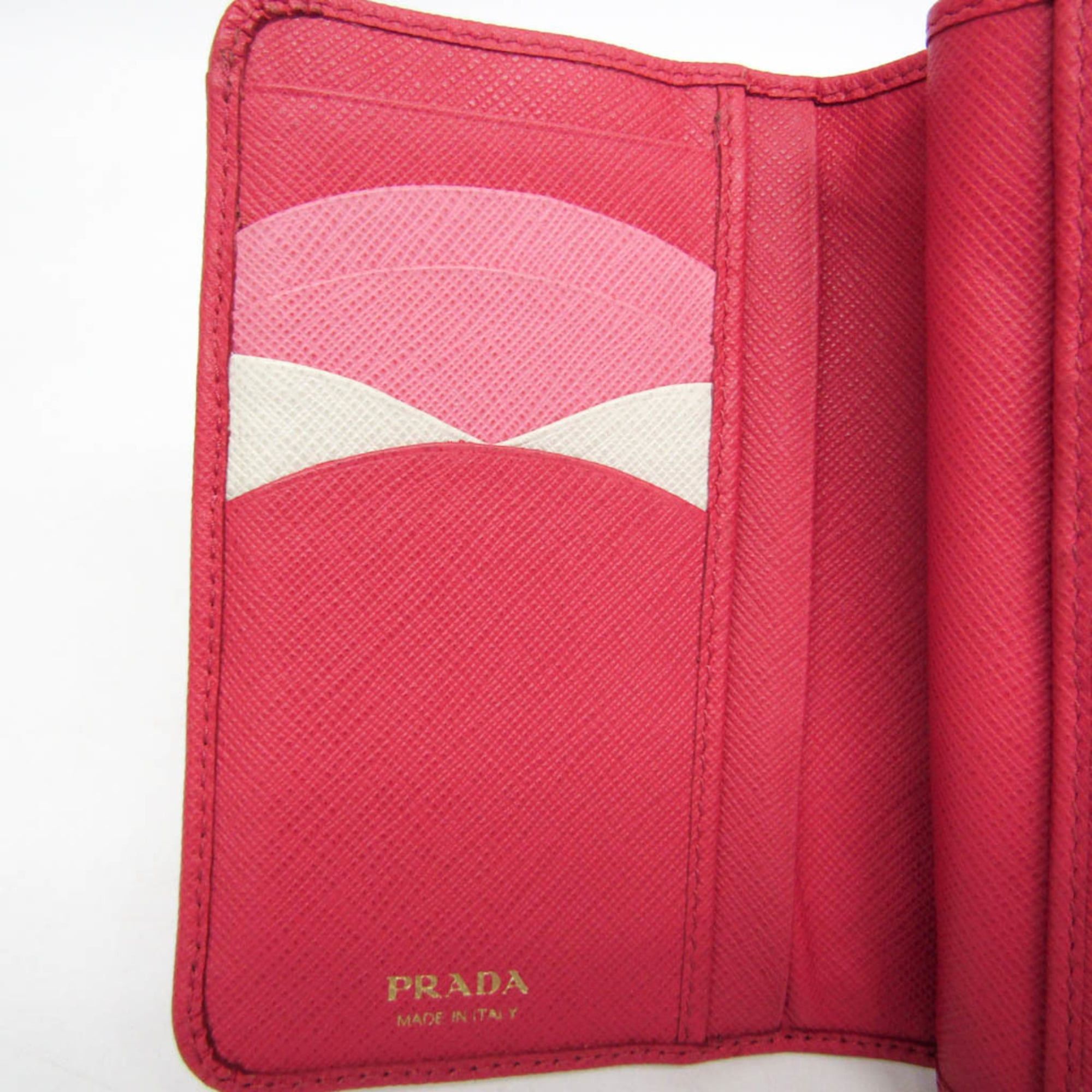 Prada Prada Tab Bifold Wallet Saffiano Leather Size ONE SIZE - 15 Thumbnail