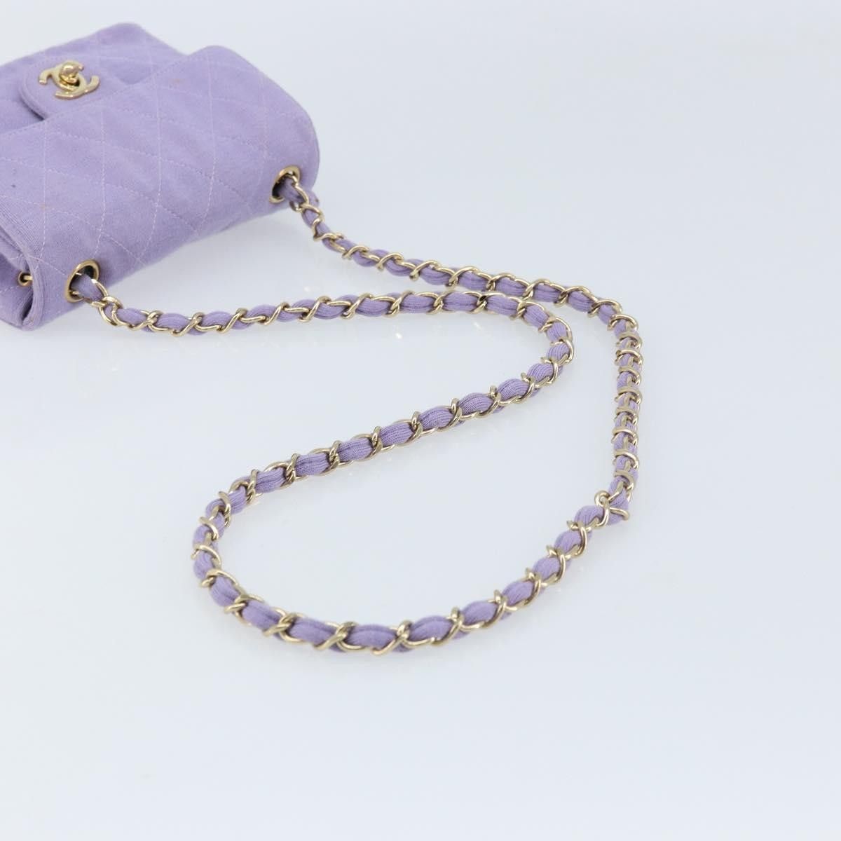 Chanel Chanel Square Classic Single Flap Bag Fabric Size ONE SIZE - 6 Thumbnail