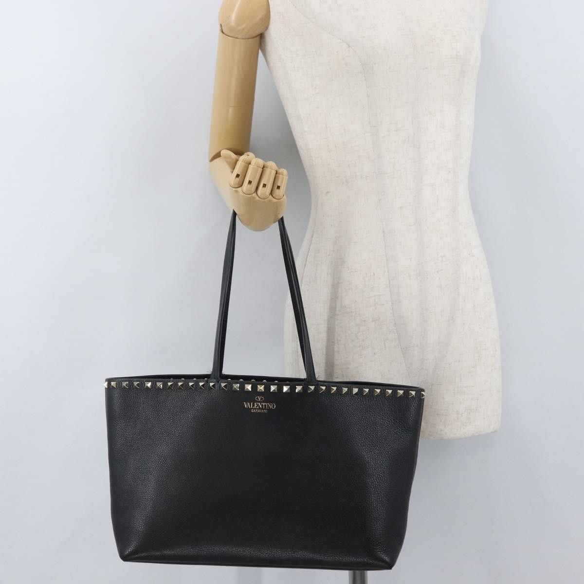 Valentino Valentino Garavani Rockstud Shopper Tote Leather Size ONE SIZE - 15 Thumbnail