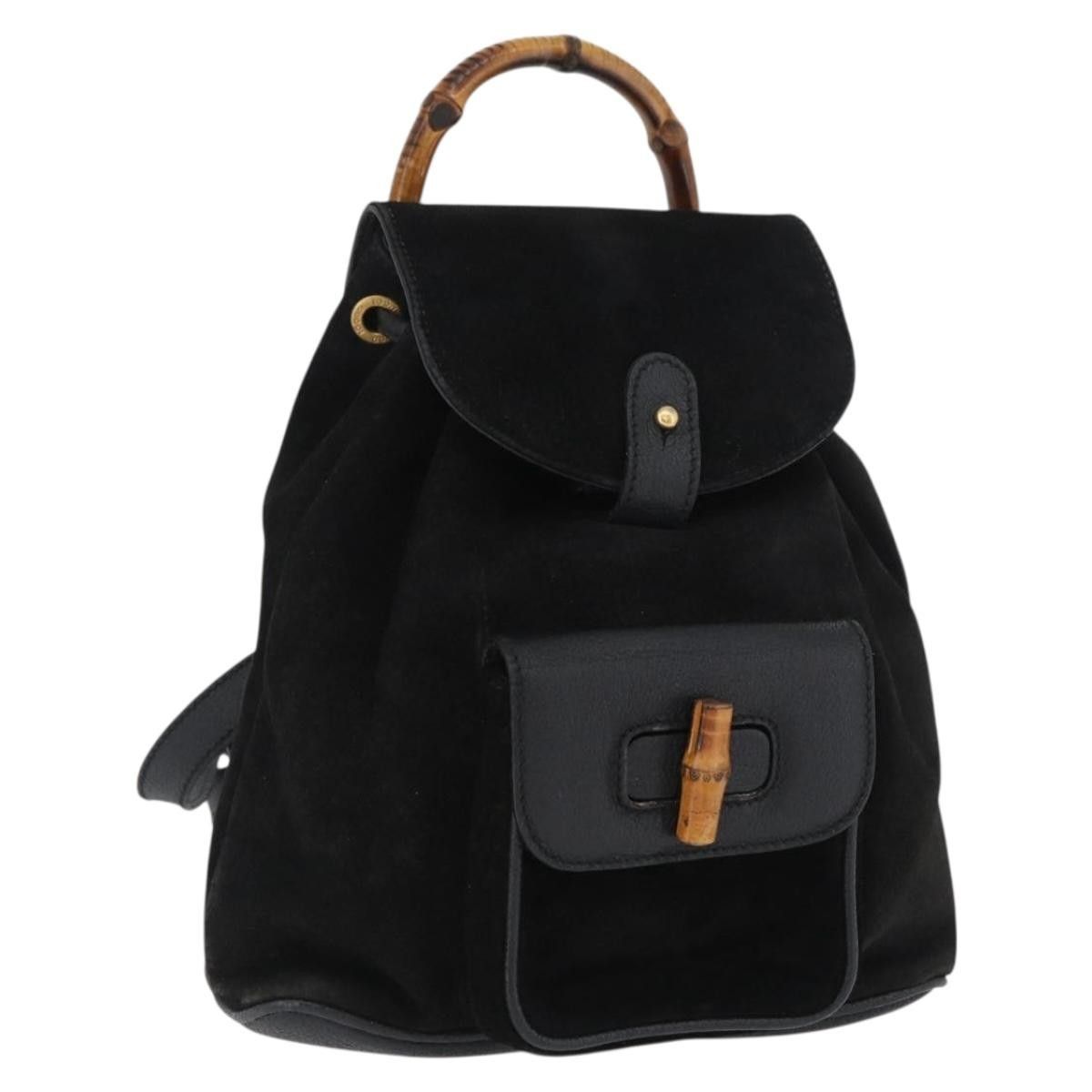 Gucci Gucci Gucci bamboo backpack daim Size ONE SIZE - 14 Thumbnail