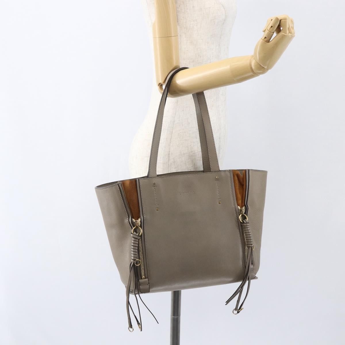 Chloe Chloe Milo Shopping Tote Leather Size ONE SIZE - 14 Thumbnail