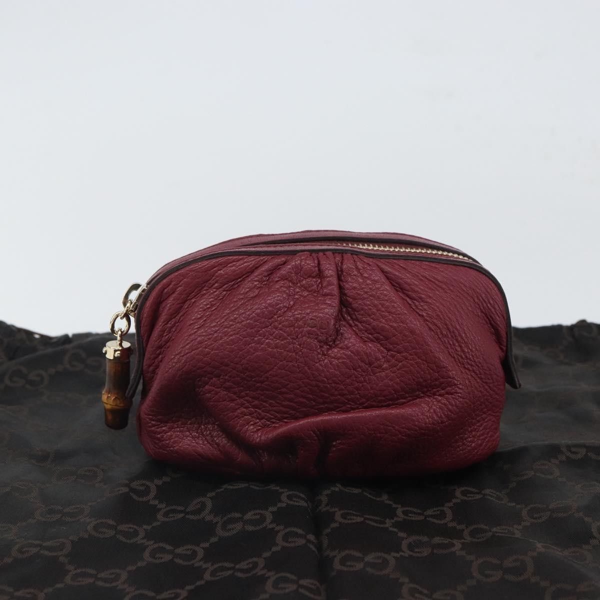 Gucci Gucci Bamboo Pouch Leather Size ONE SIZE - 13 Thumbnail