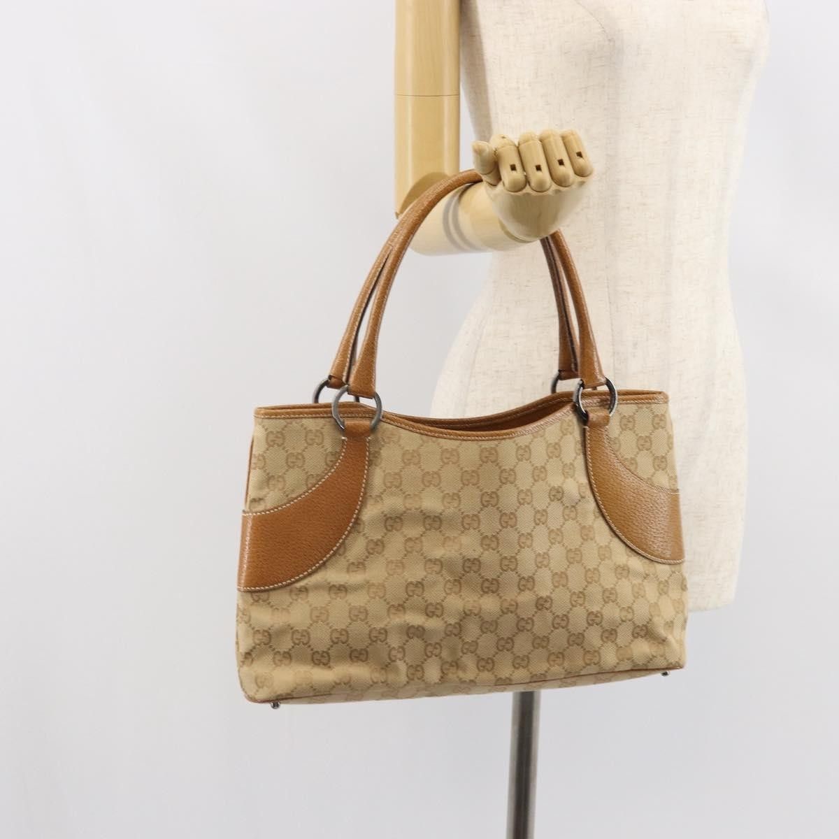 Gucci Gucci Vintage Ring Tote GG Canvas with Leather Size ONE SIZE - 15 Thumbnail