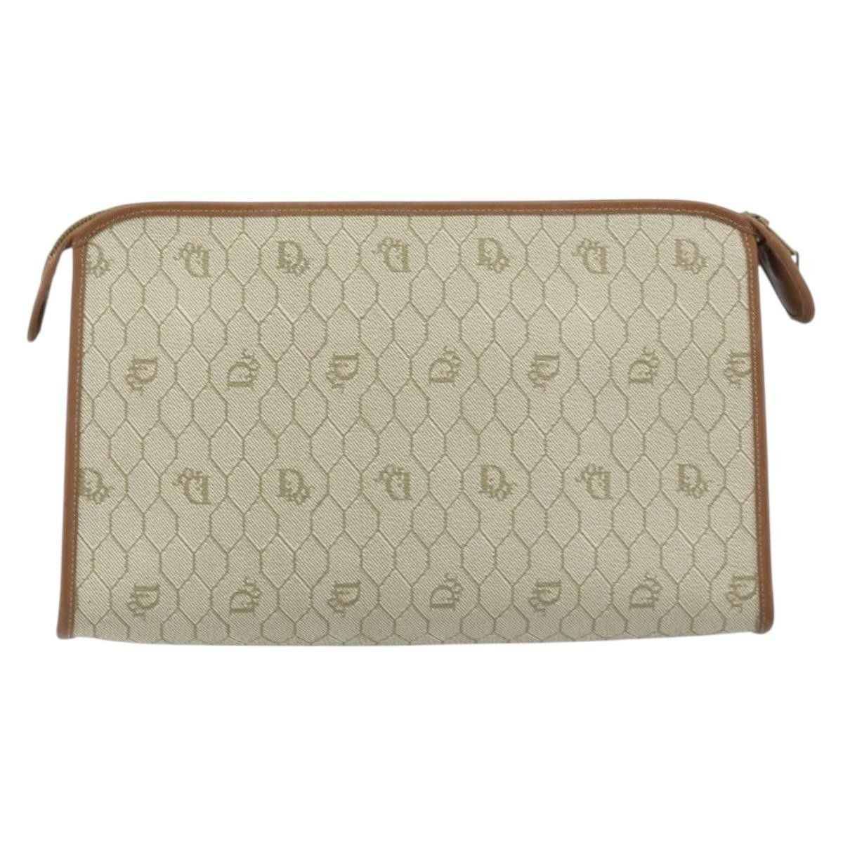 Dior Christian Dior Vintage Honeycomb Zip Canvas and Leather Size ONE SIZE - 2 Thumbnail