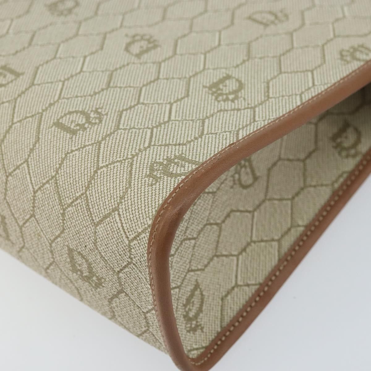 Dior Christian Dior Vintage Honeycomb Zip Canvas and Leather Size ONE SIZE - 10 Thumbnail