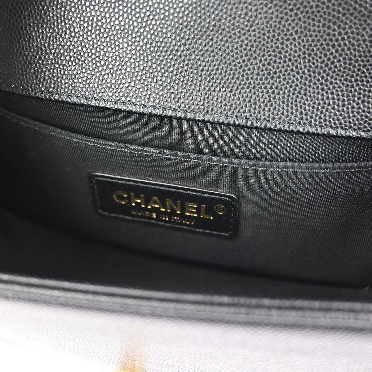 Chanel Chanel Boy Flap Bag Quilted Caviar Size ONE SIZE - 4 Thumbnail