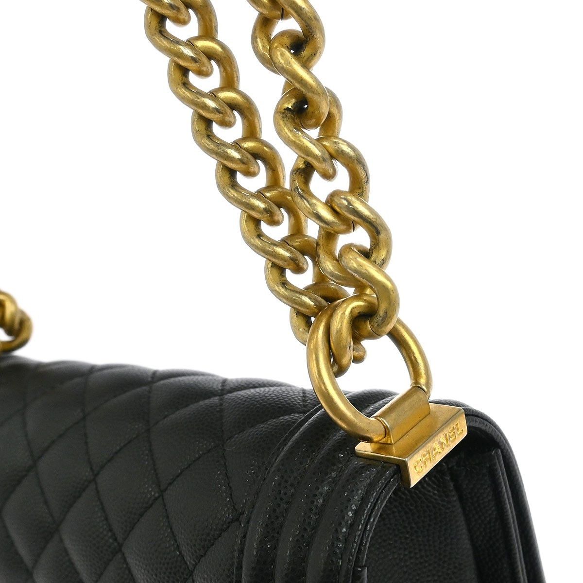 Chanel Chanel Boy Flap Bag Quilted Caviar Size ONE SIZE - 9 Thumbnail