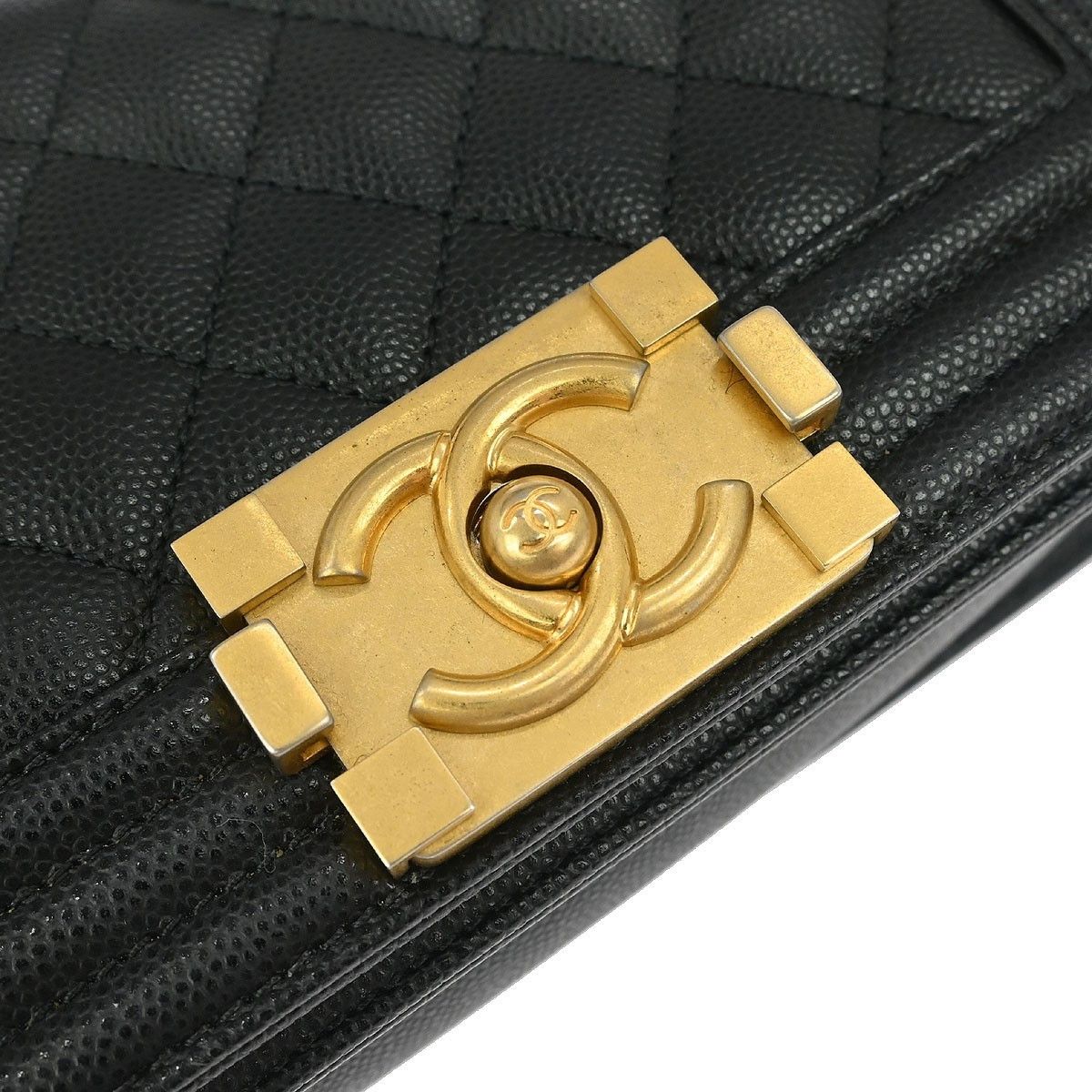 Chanel Chanel Boy Flap Bag Quilted Caviar Size ONE SIZE - 8 Thumbnail
