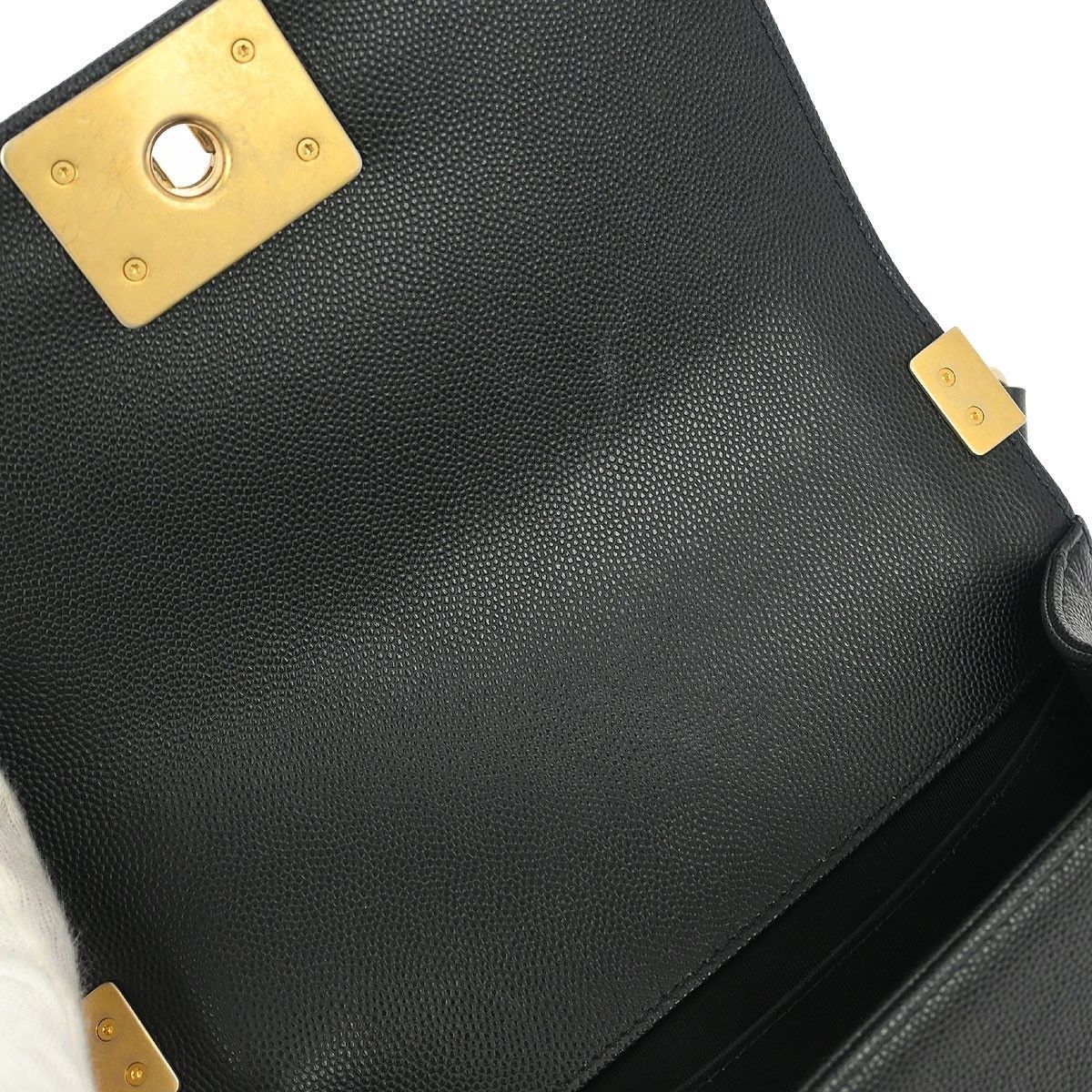 Chanel Chanel Boy Flap Bag Quilted Caviar Size ONE SIZE - 3 Thumbnail