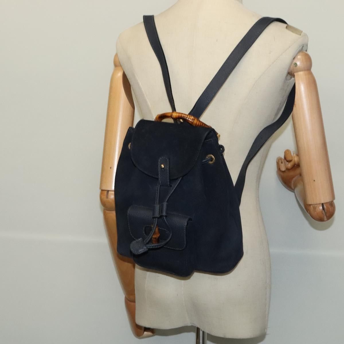 Gucci Gucci Gucci bamboo backpack daim Size ONE SIZE - 13 Thumbnail